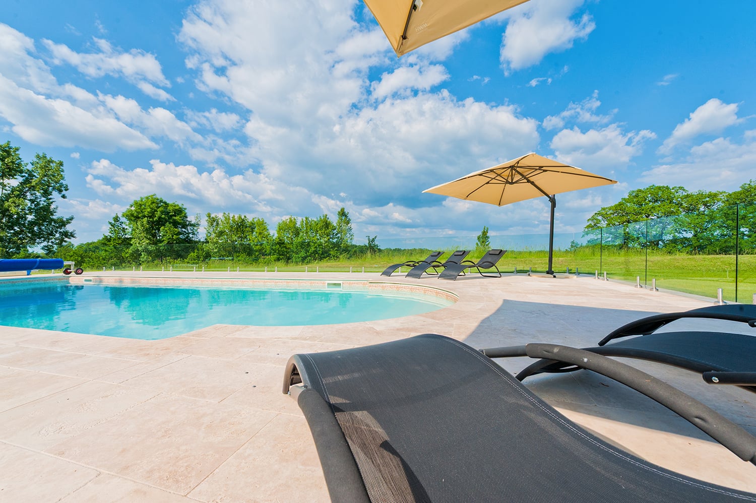 Private heated pool