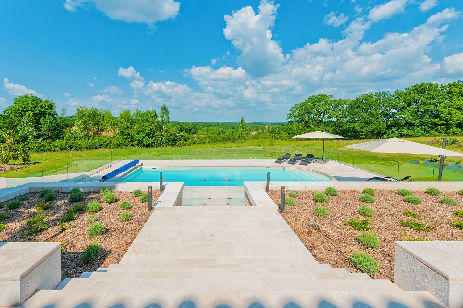 Private heated pool