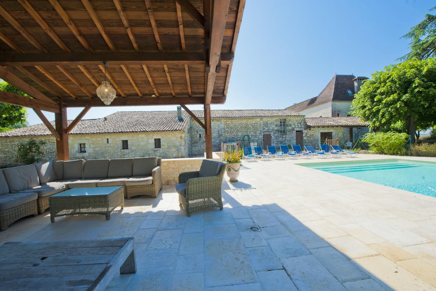 Shaded terrace
