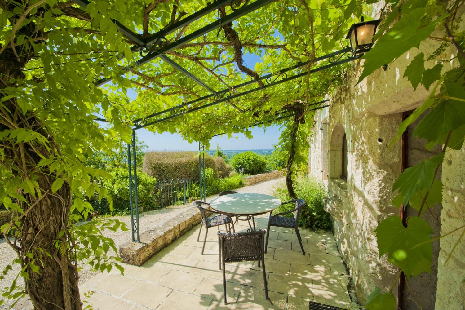 Shaded terrace