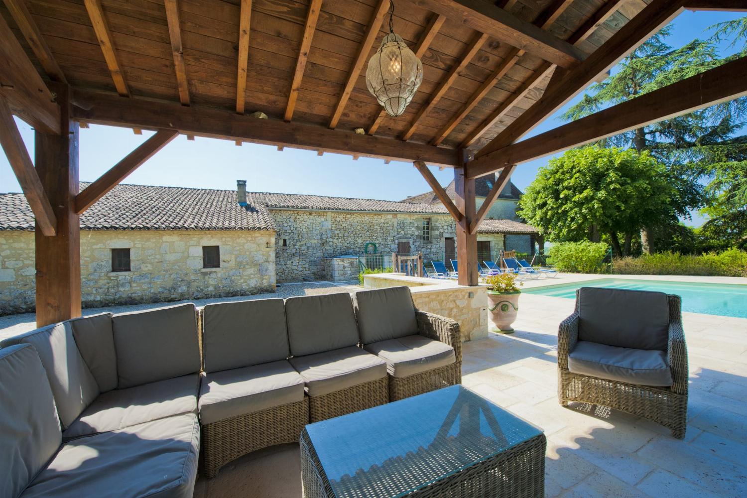 Shaded terrace