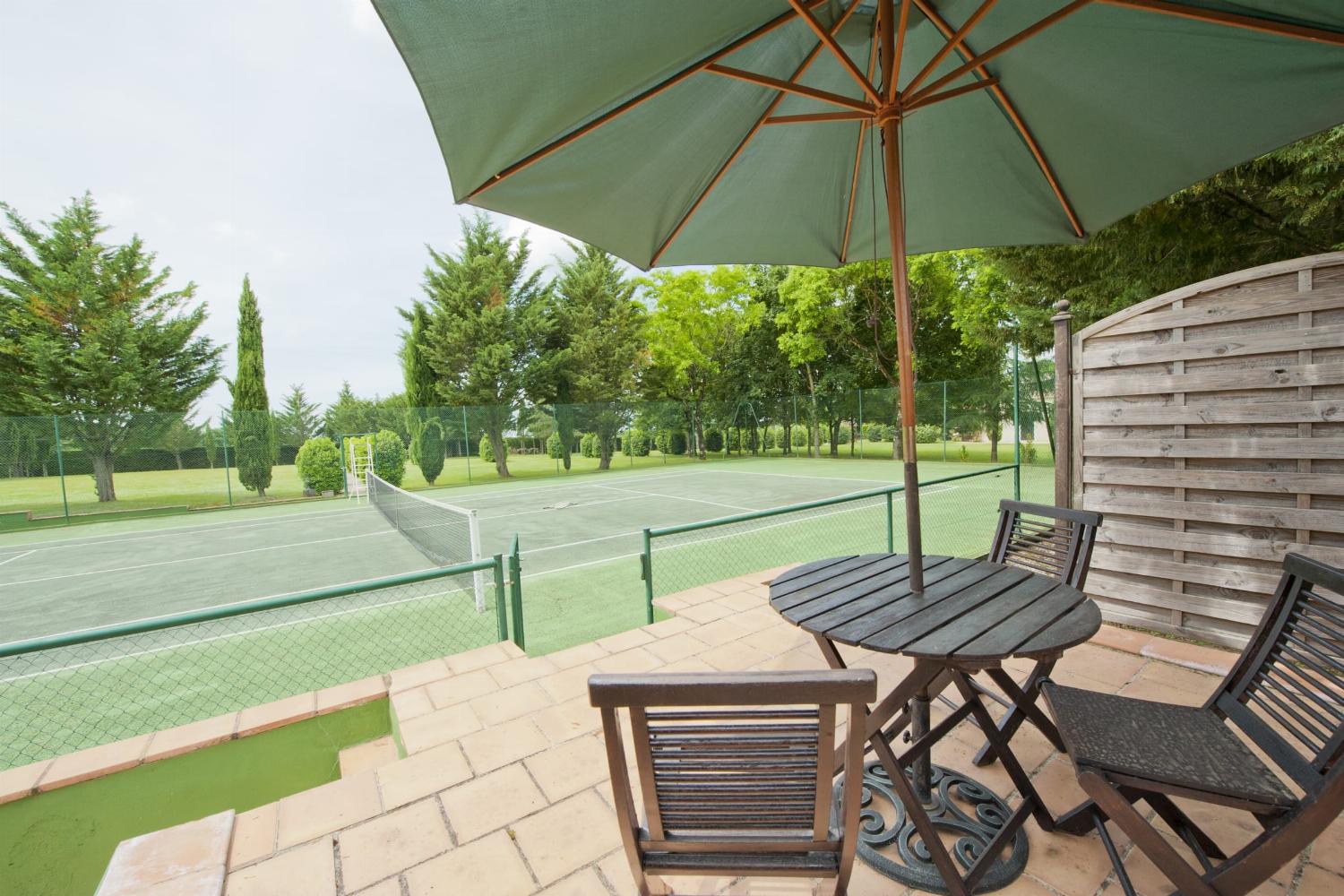 Private tennis court