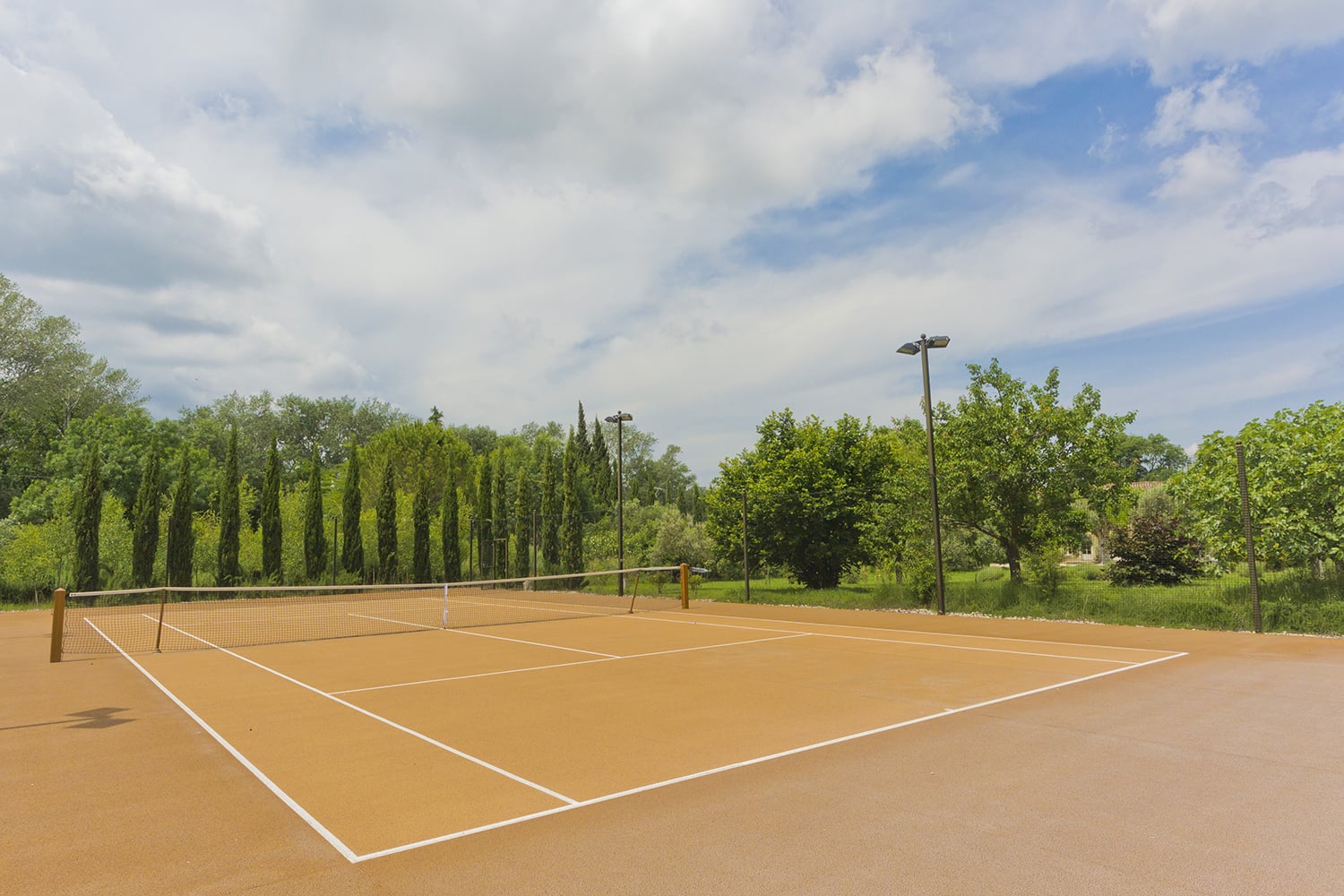Private tennis court