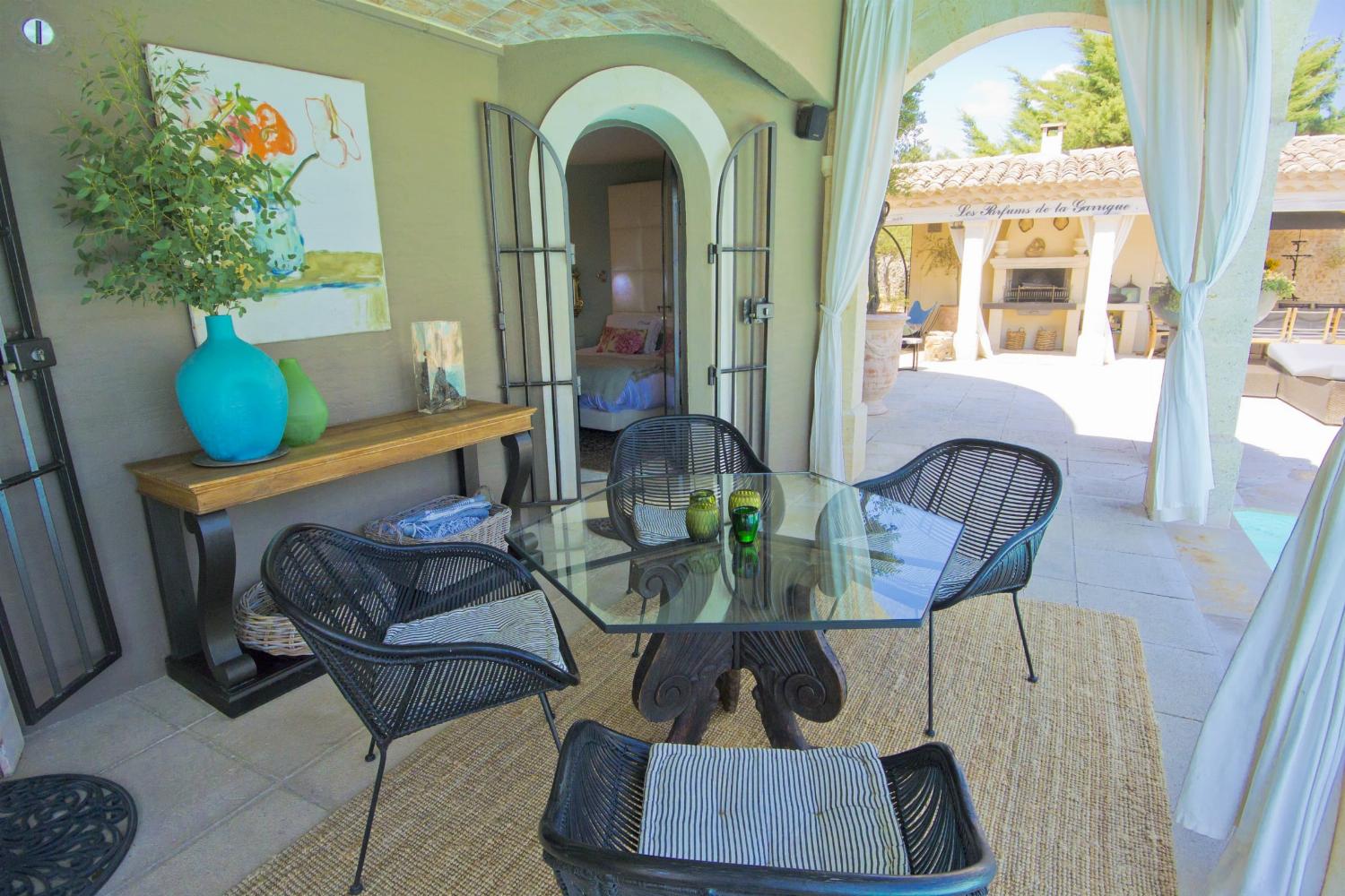 Shaded terrace