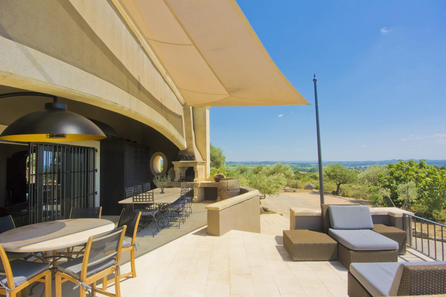 Shaded terrace