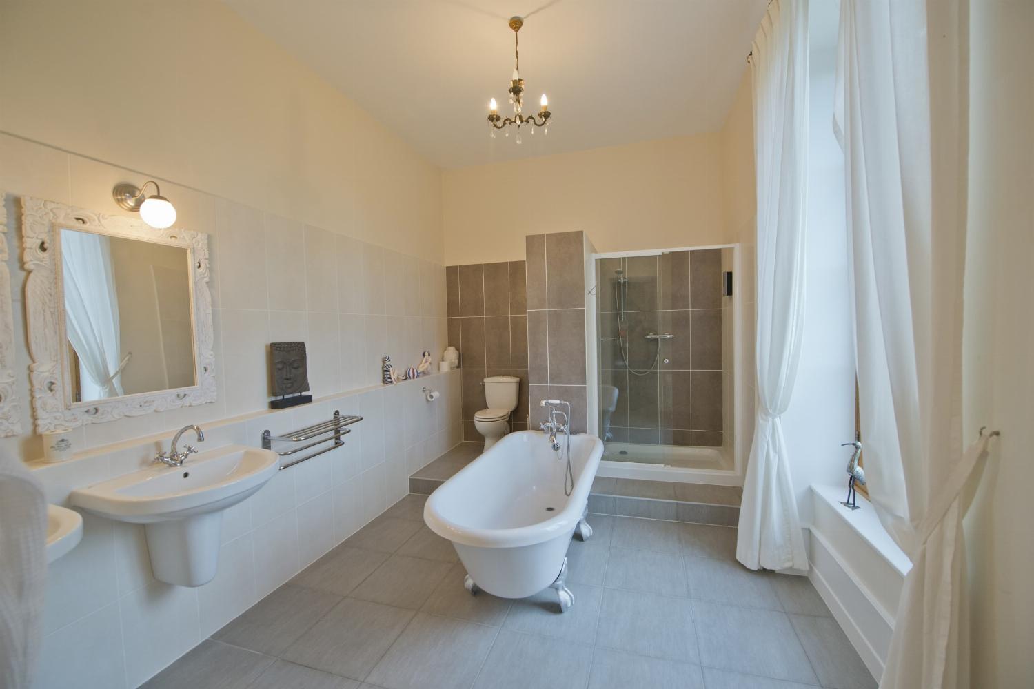 Bathroom | Rental château in Loire