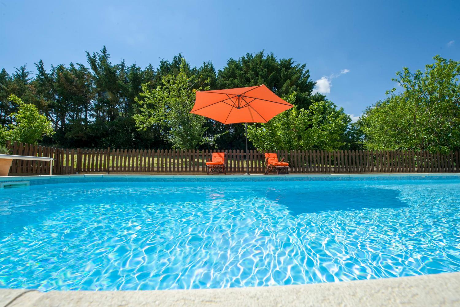 Private heated pool