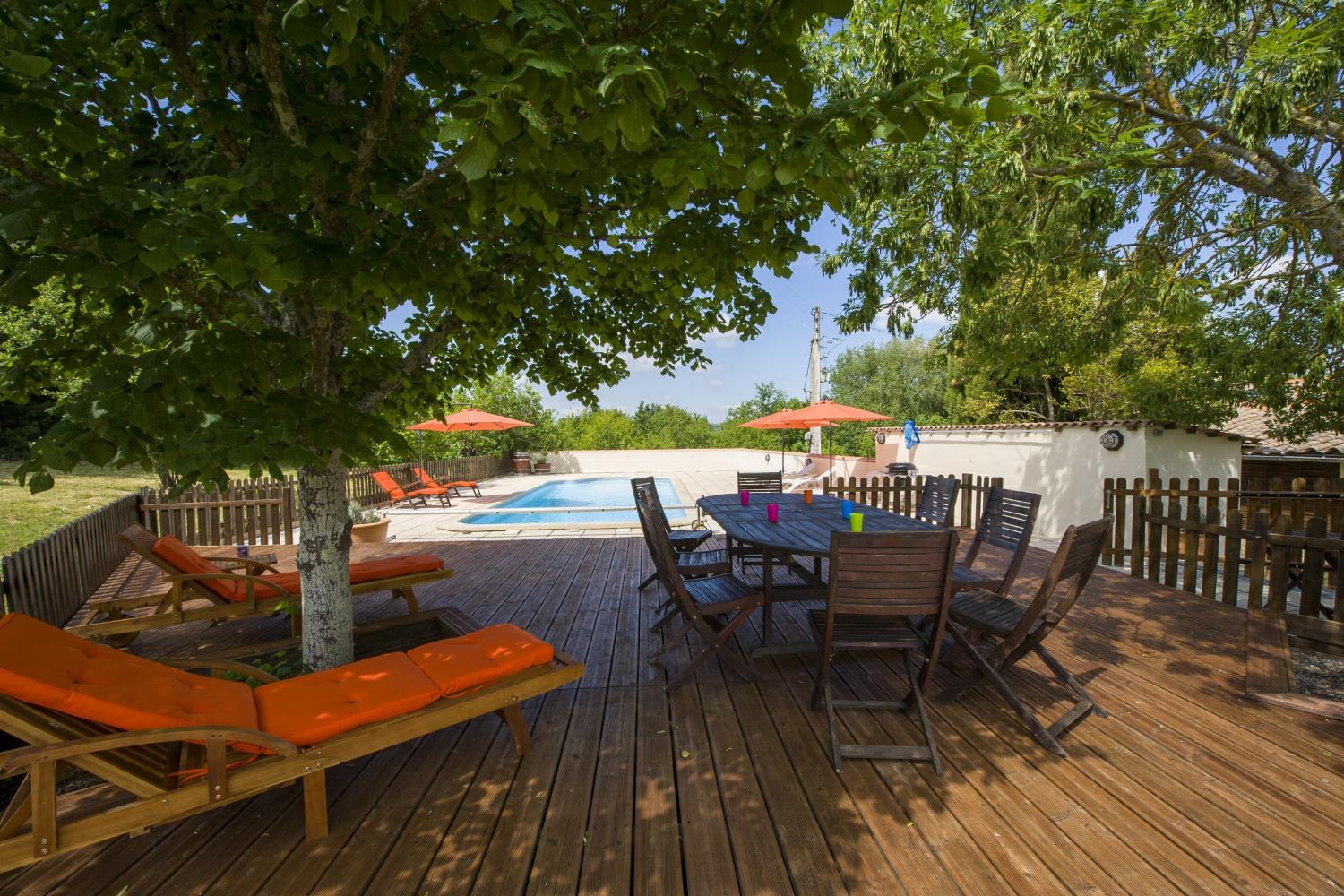 Shaded dining terrace