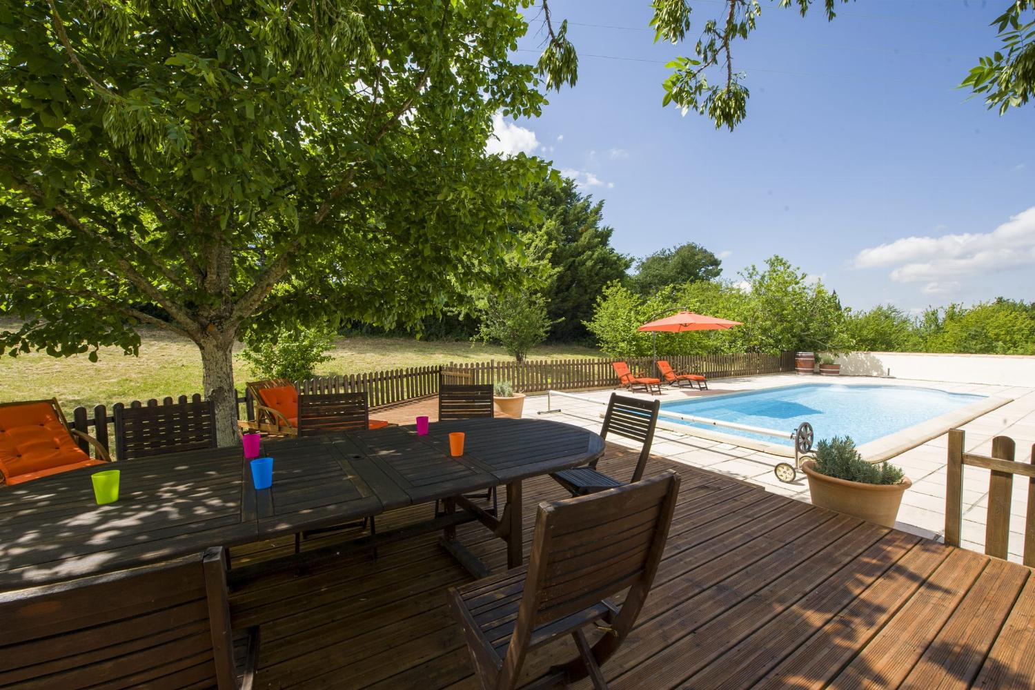 Shaded dining terrace