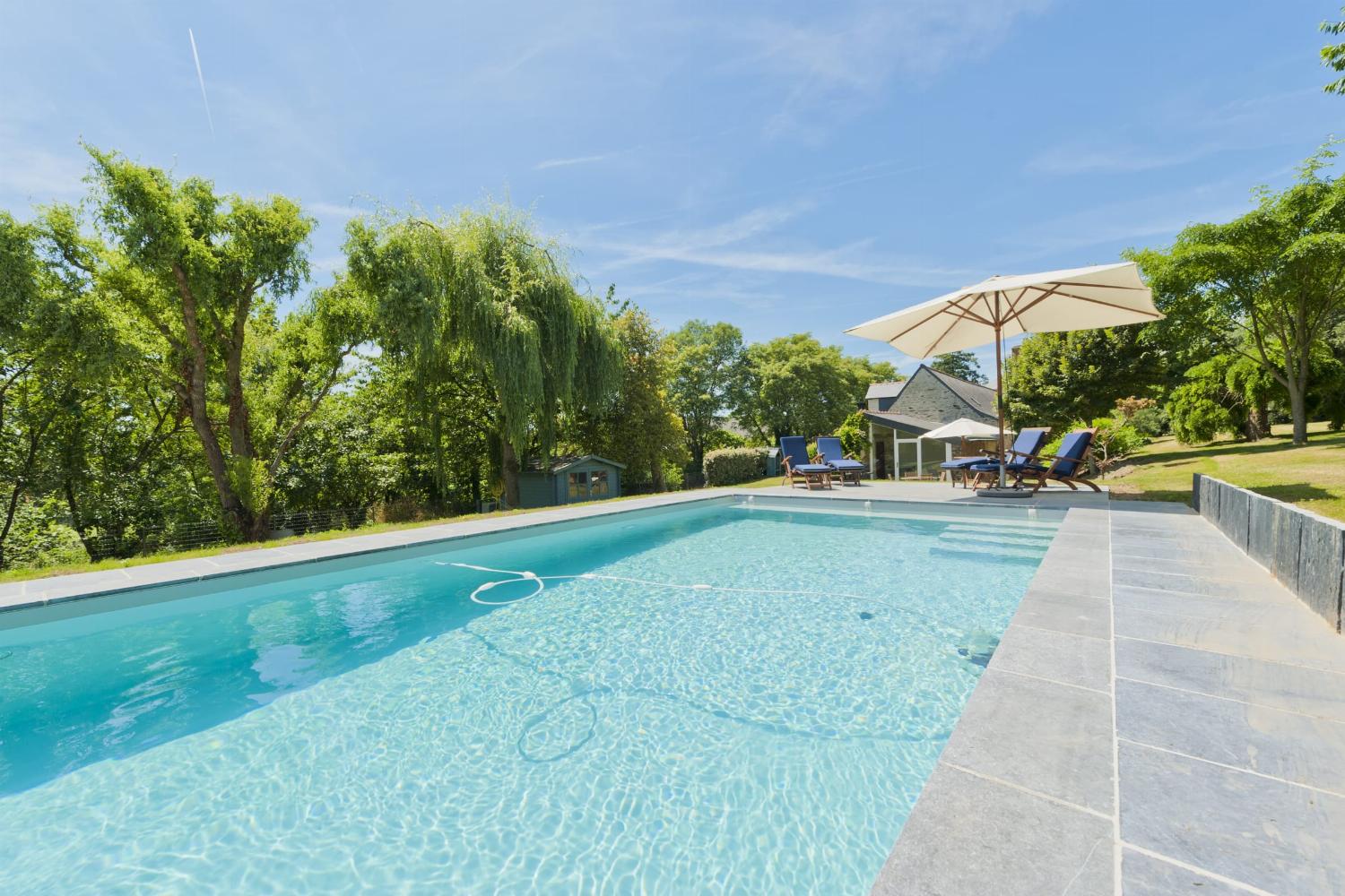 Private heated pool