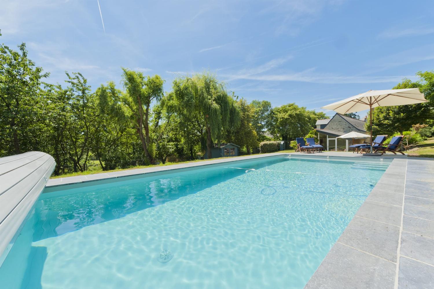 Private heated pool