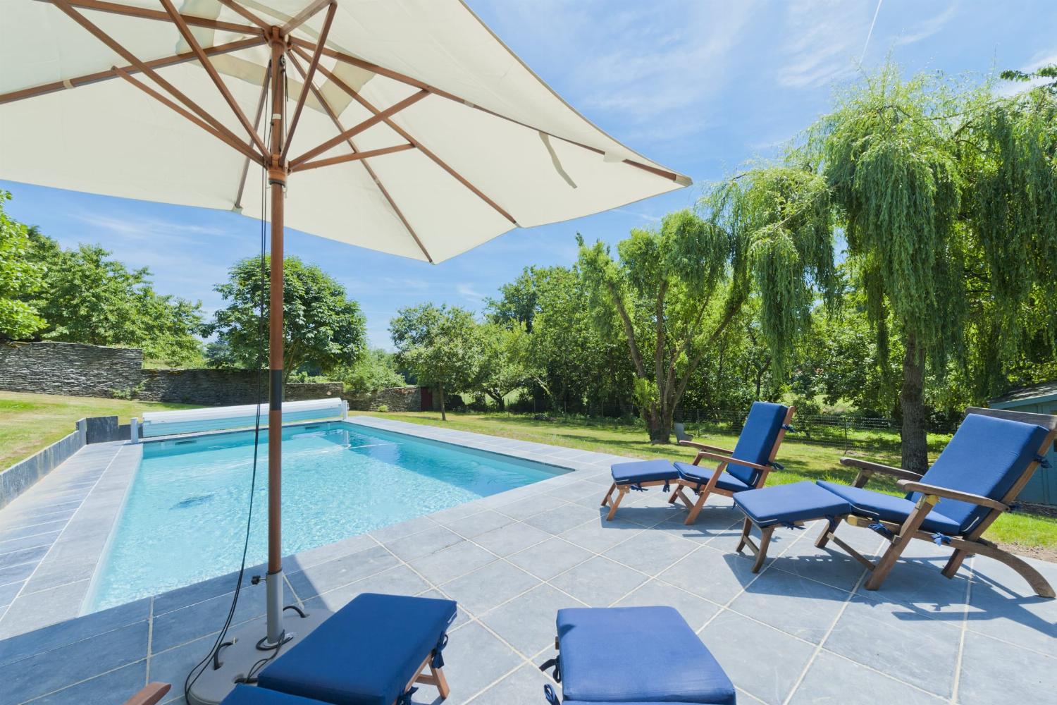 Private heated pool