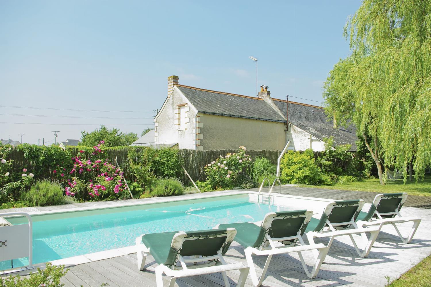 Holiday home in the Loire Valley with private heated pool