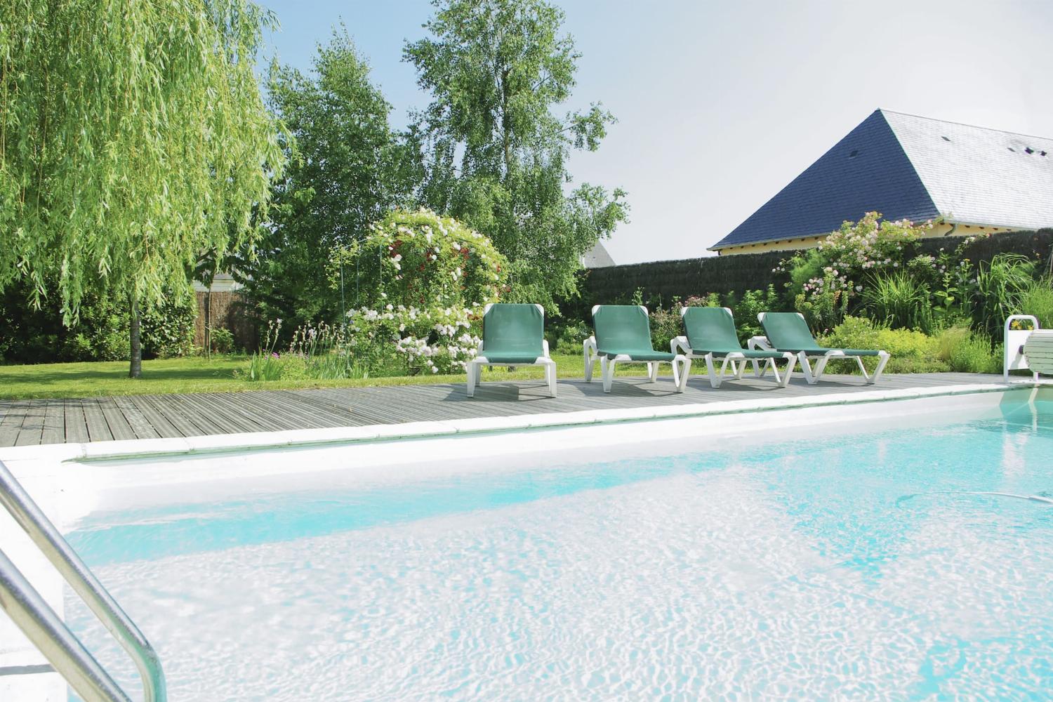 Private heated pool