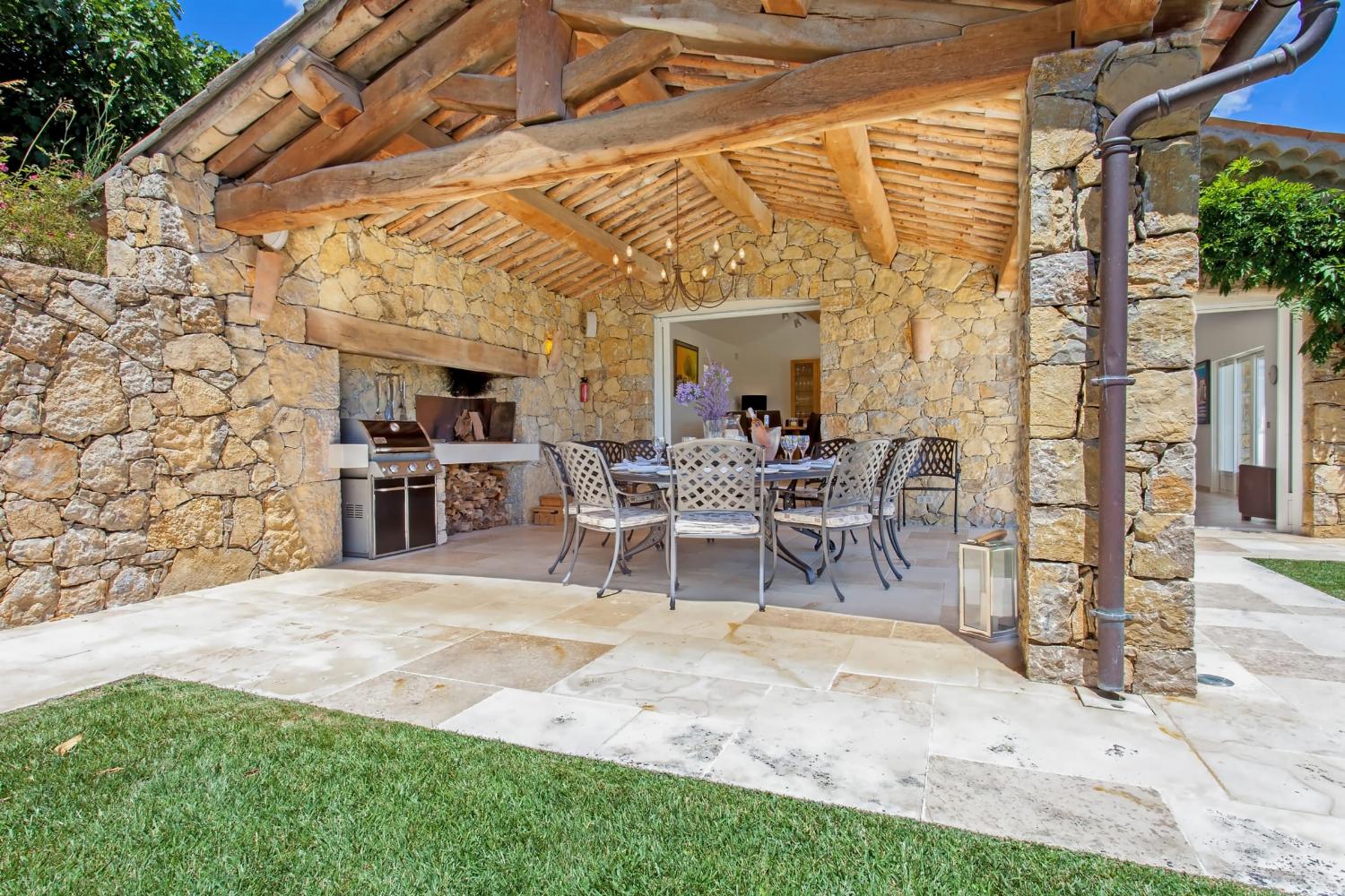 Shaded dining terrace