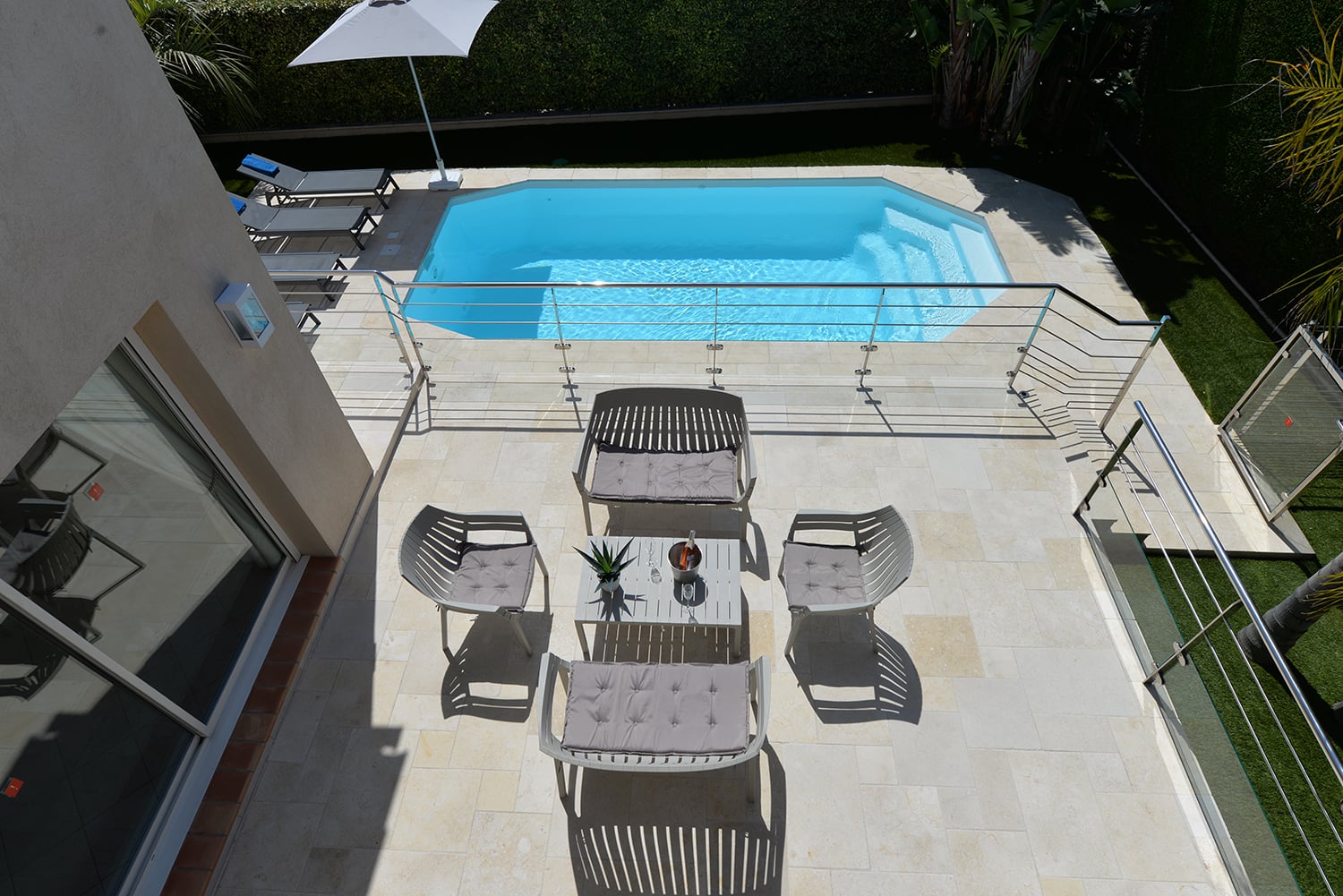Terrace and private heated pool