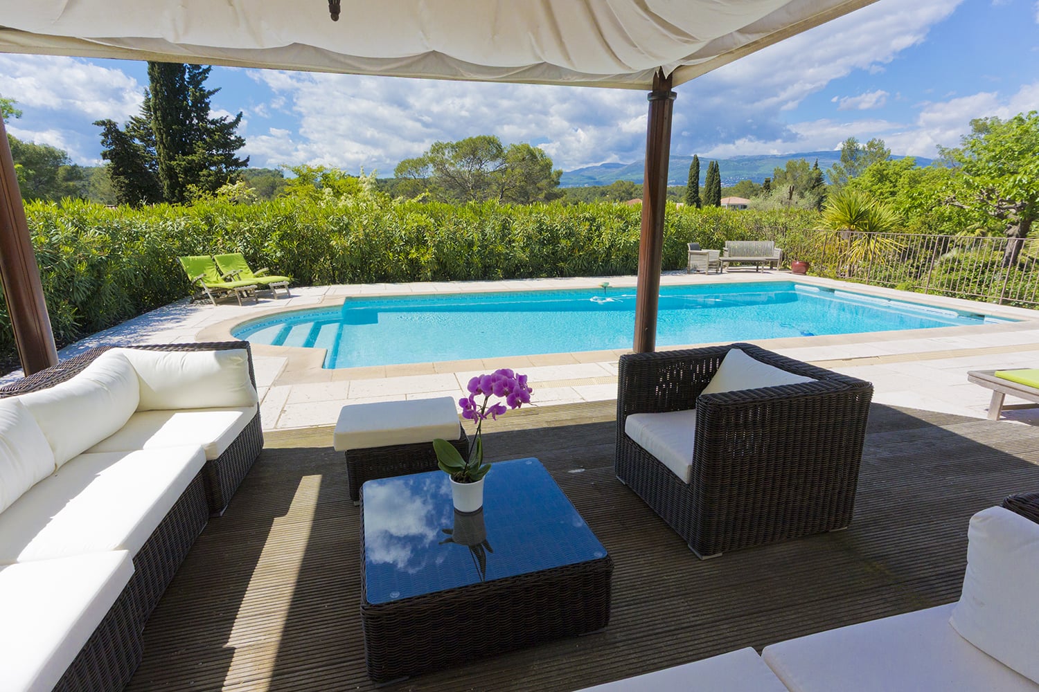 Shaded terrace