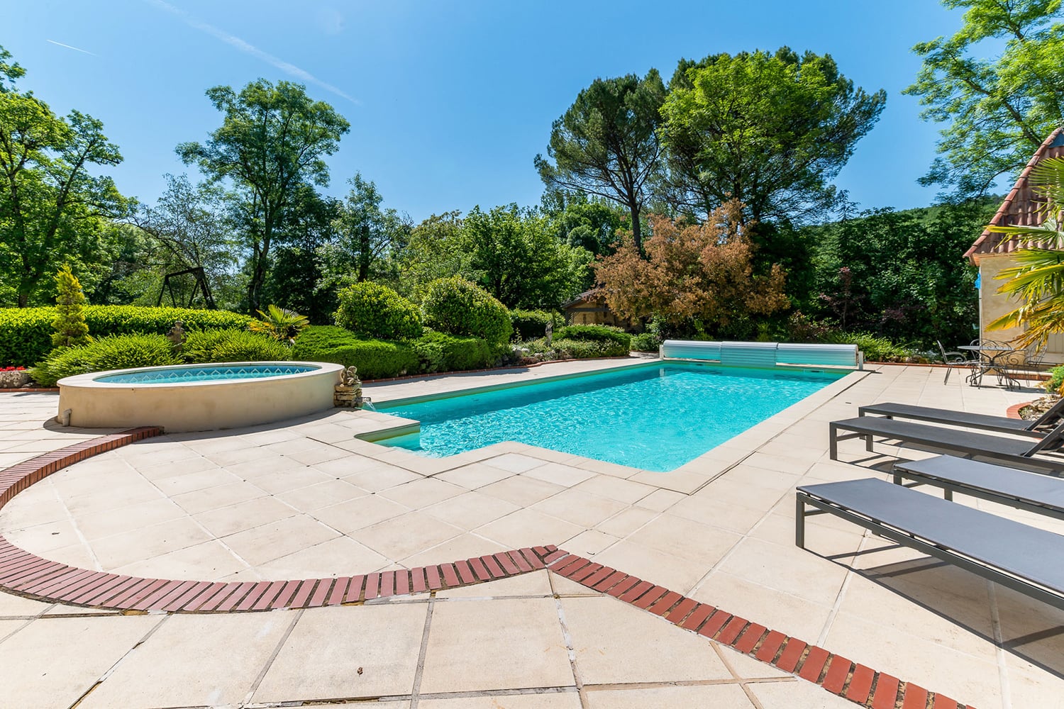 Private heated pool