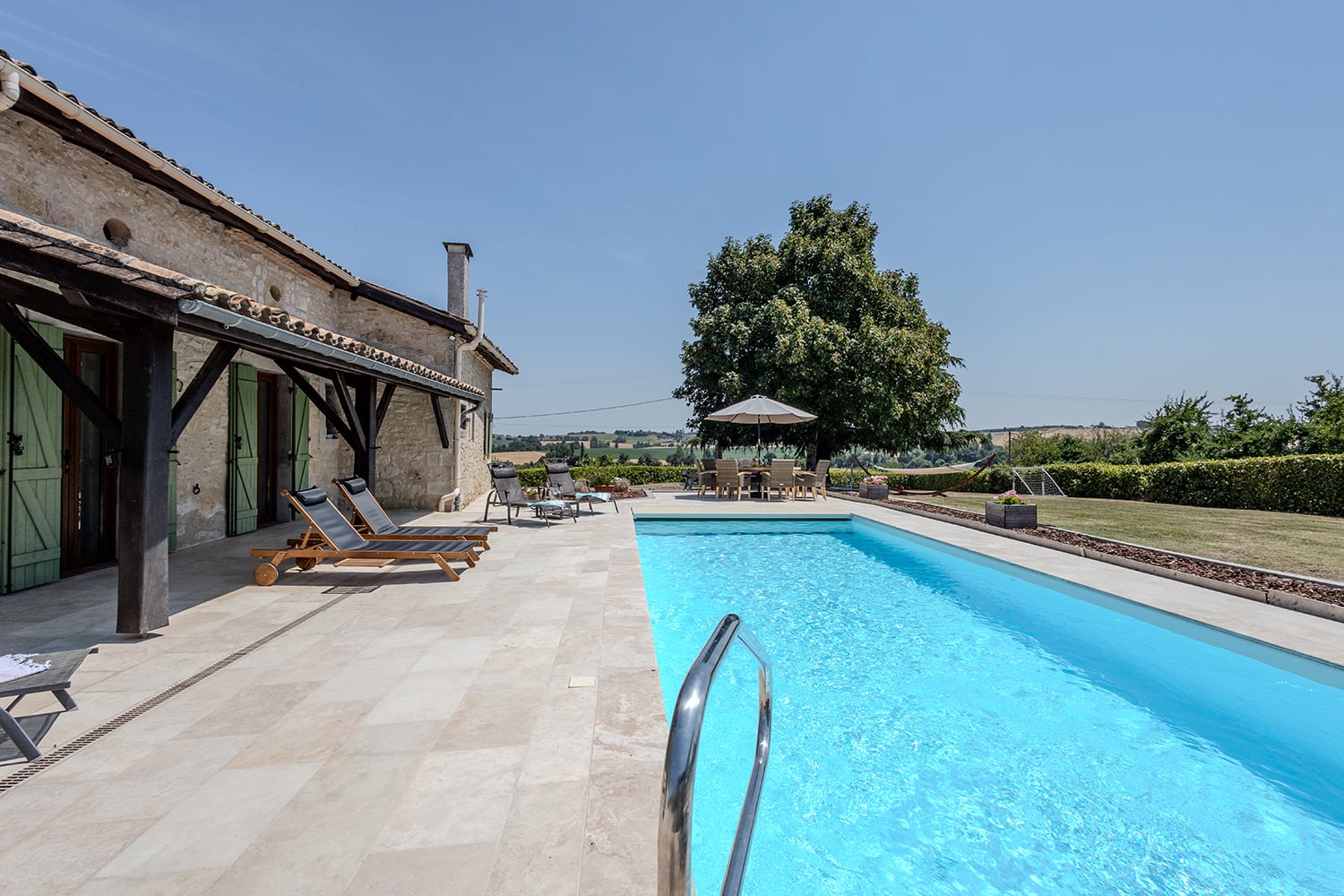Private heated pool