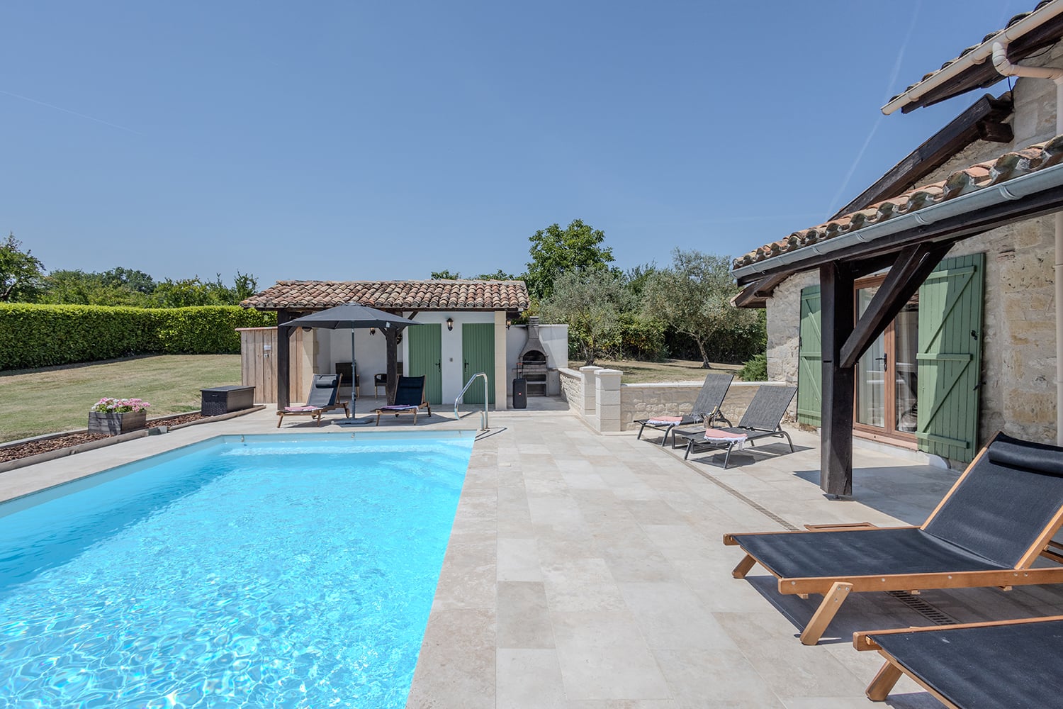 Private heated pool