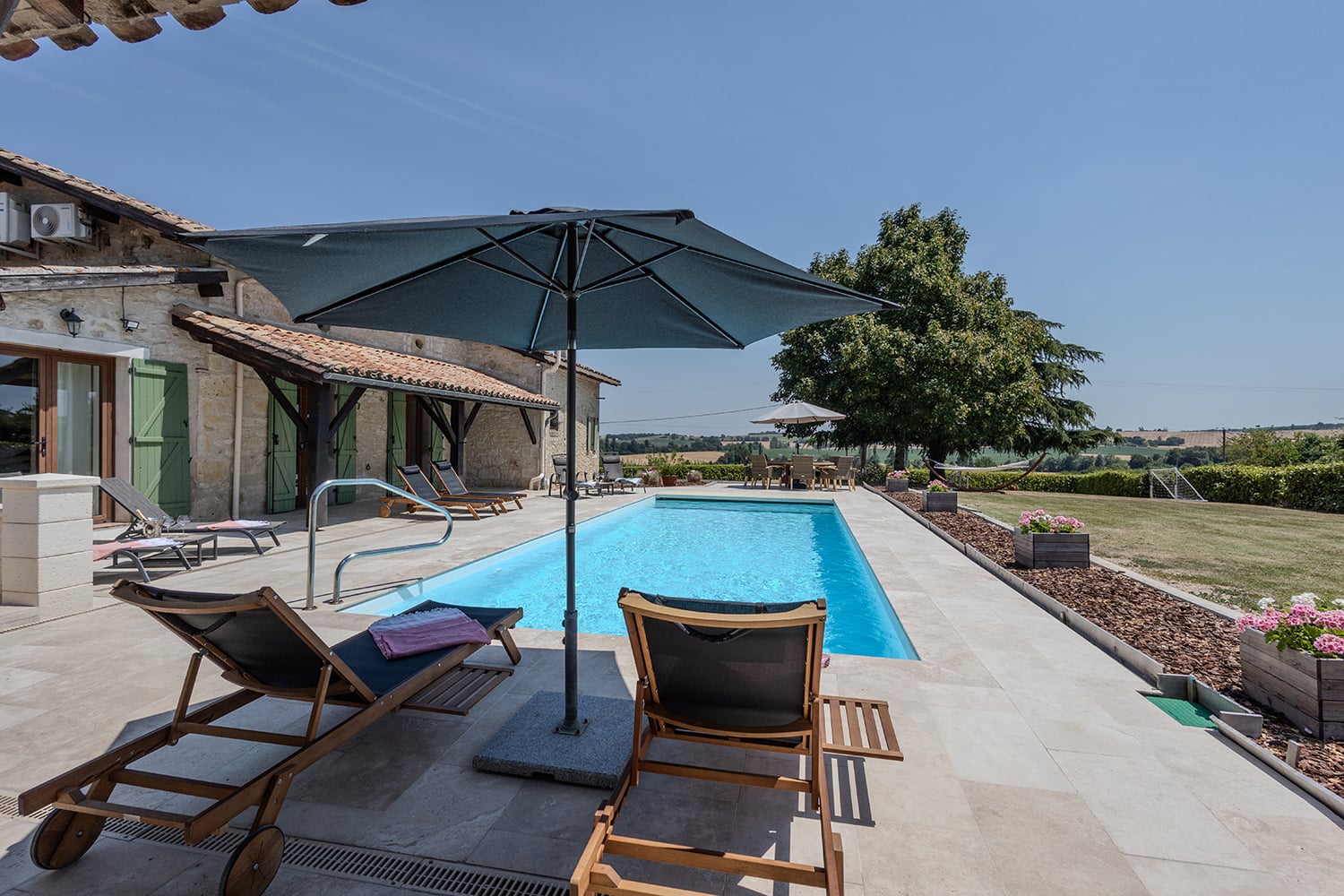 Private heated pool