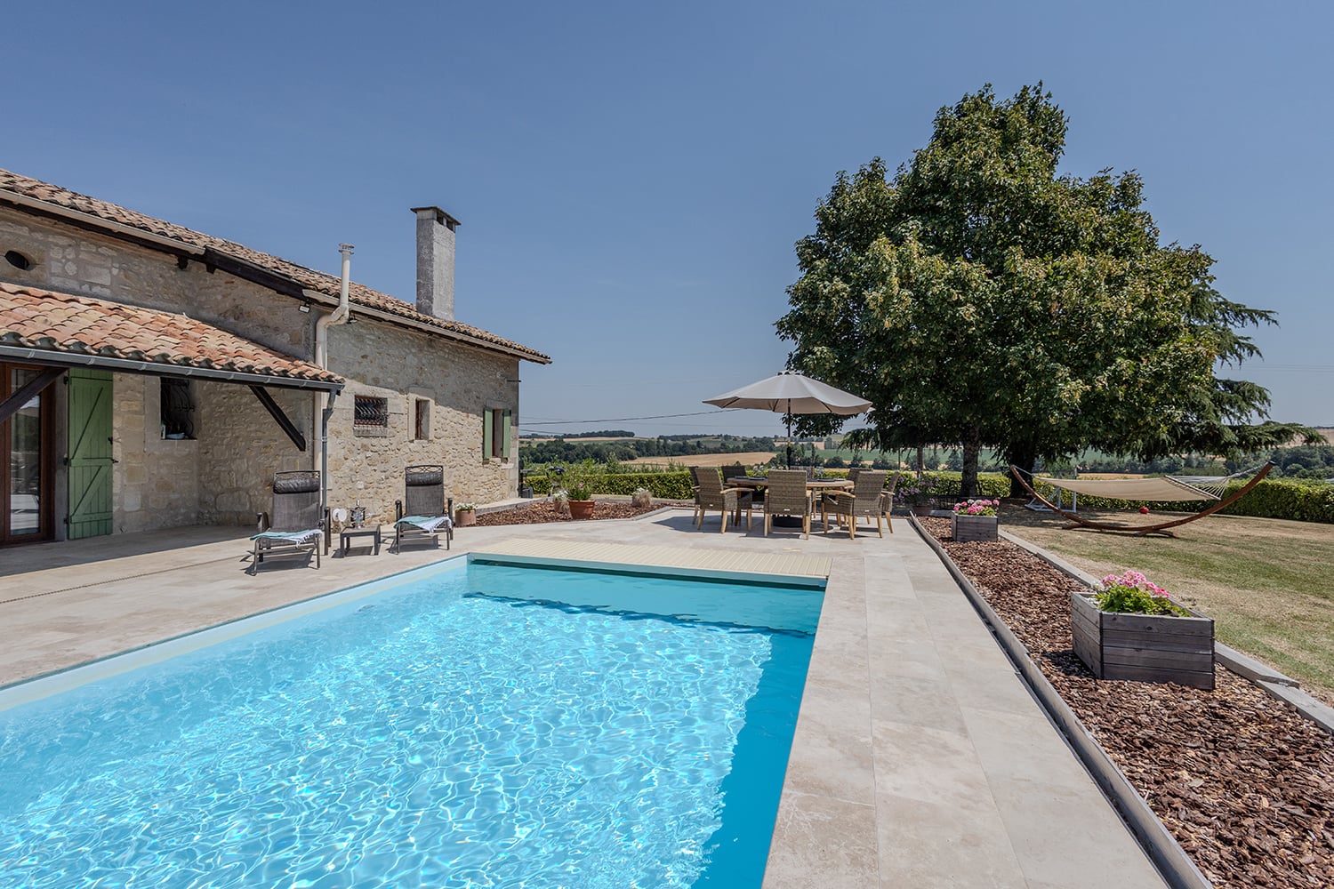 Private heated pool