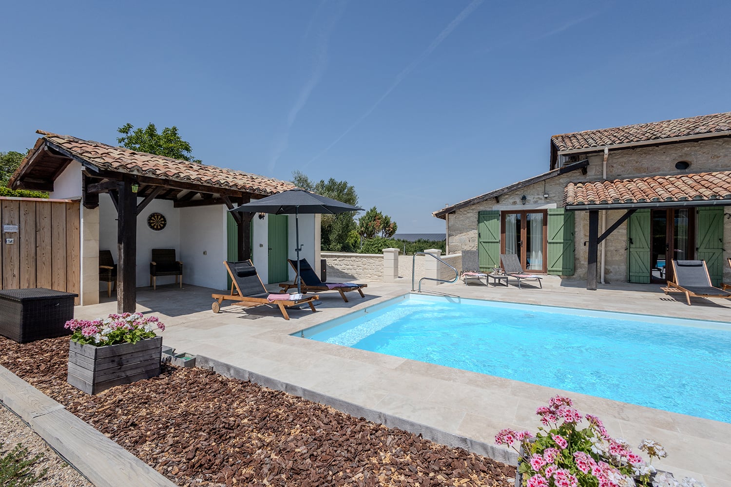 Private heated pool