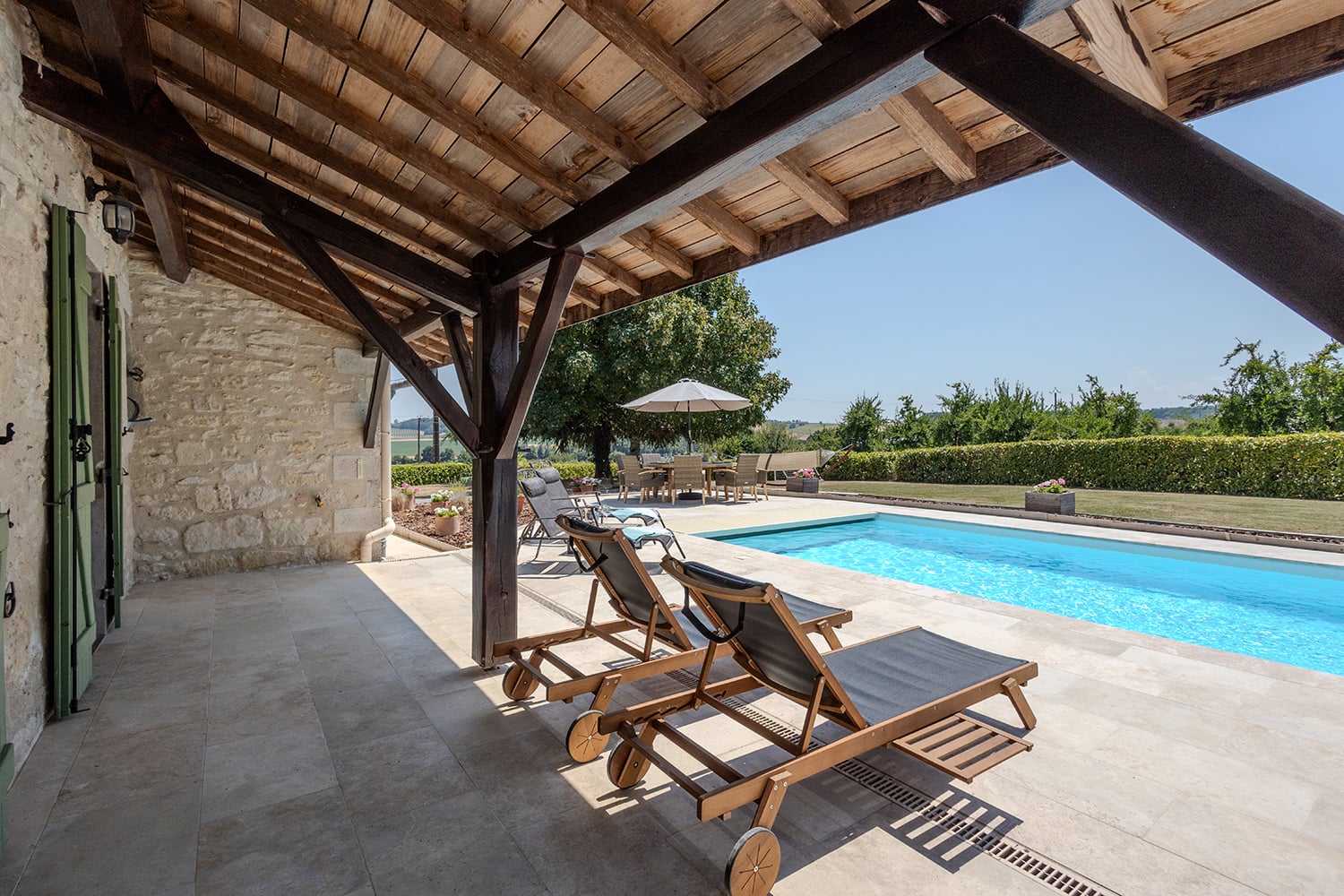 Shaded terrace