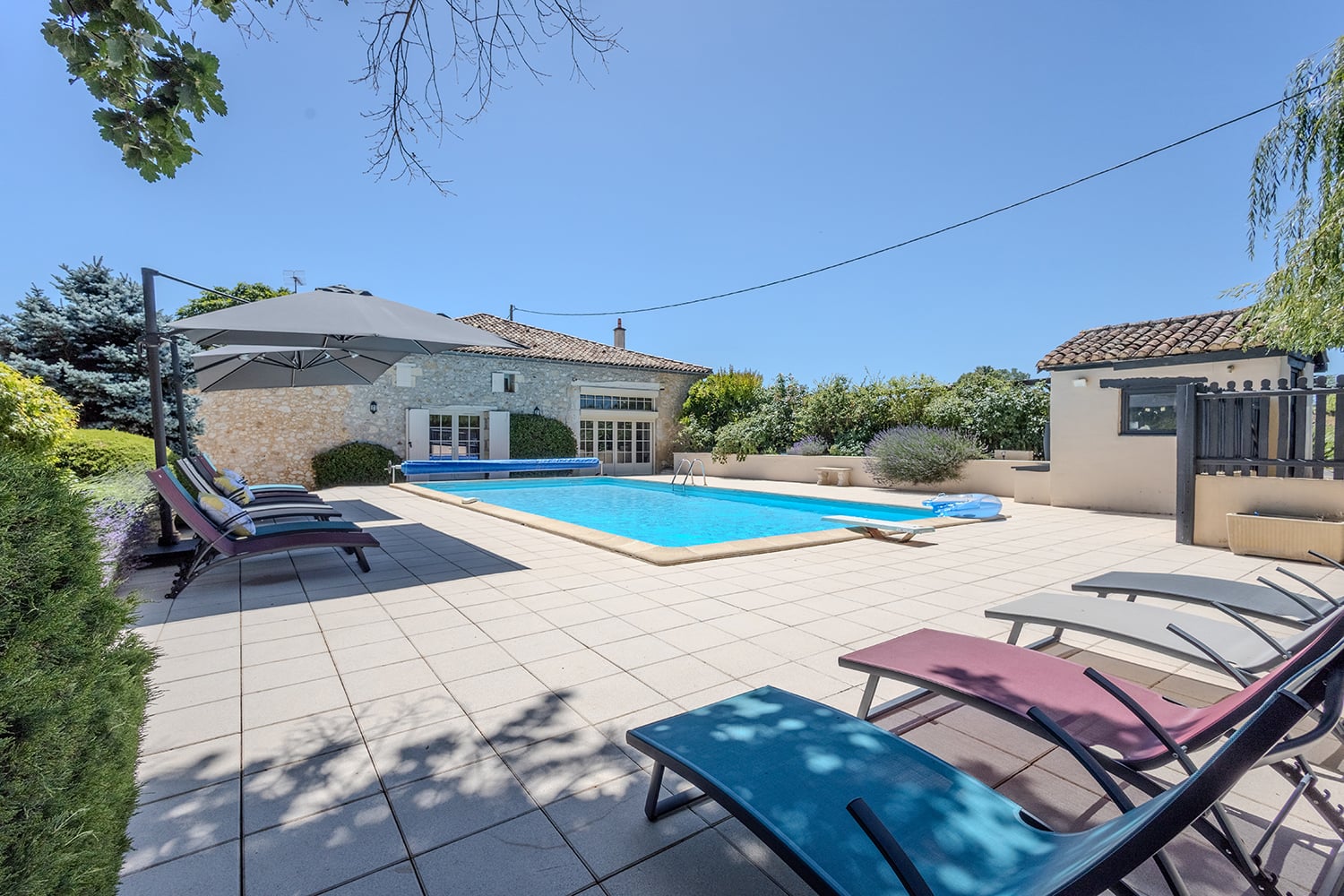 Private heated pool