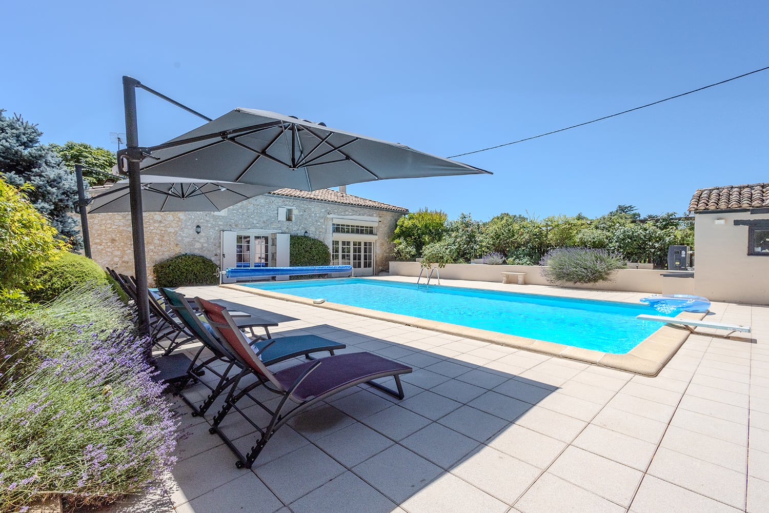 Private heated pool