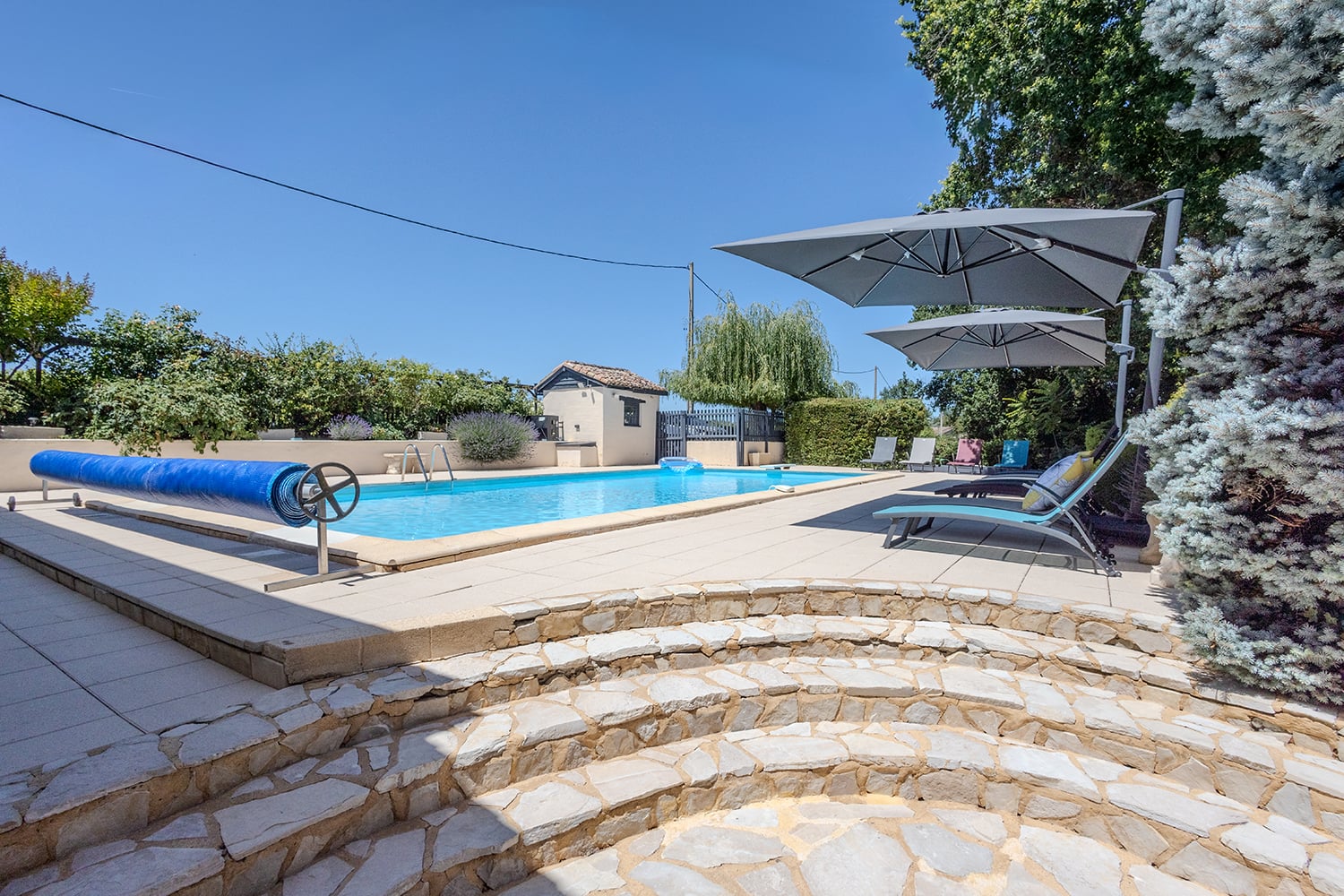 Private heated pool