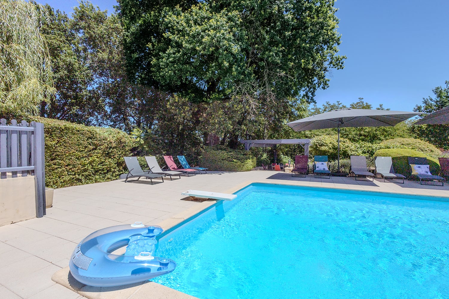 Private heated pool