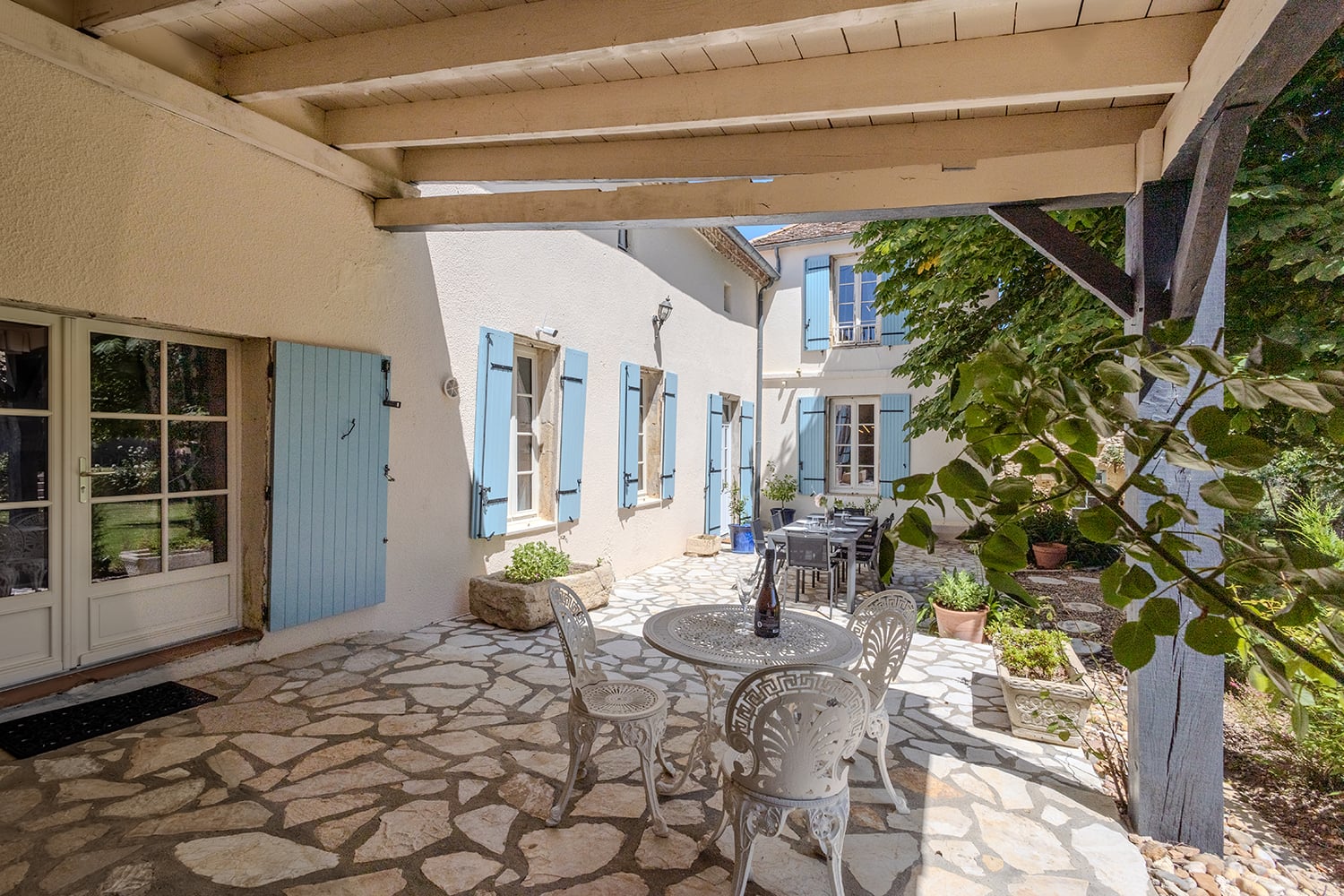 Shaded terrace