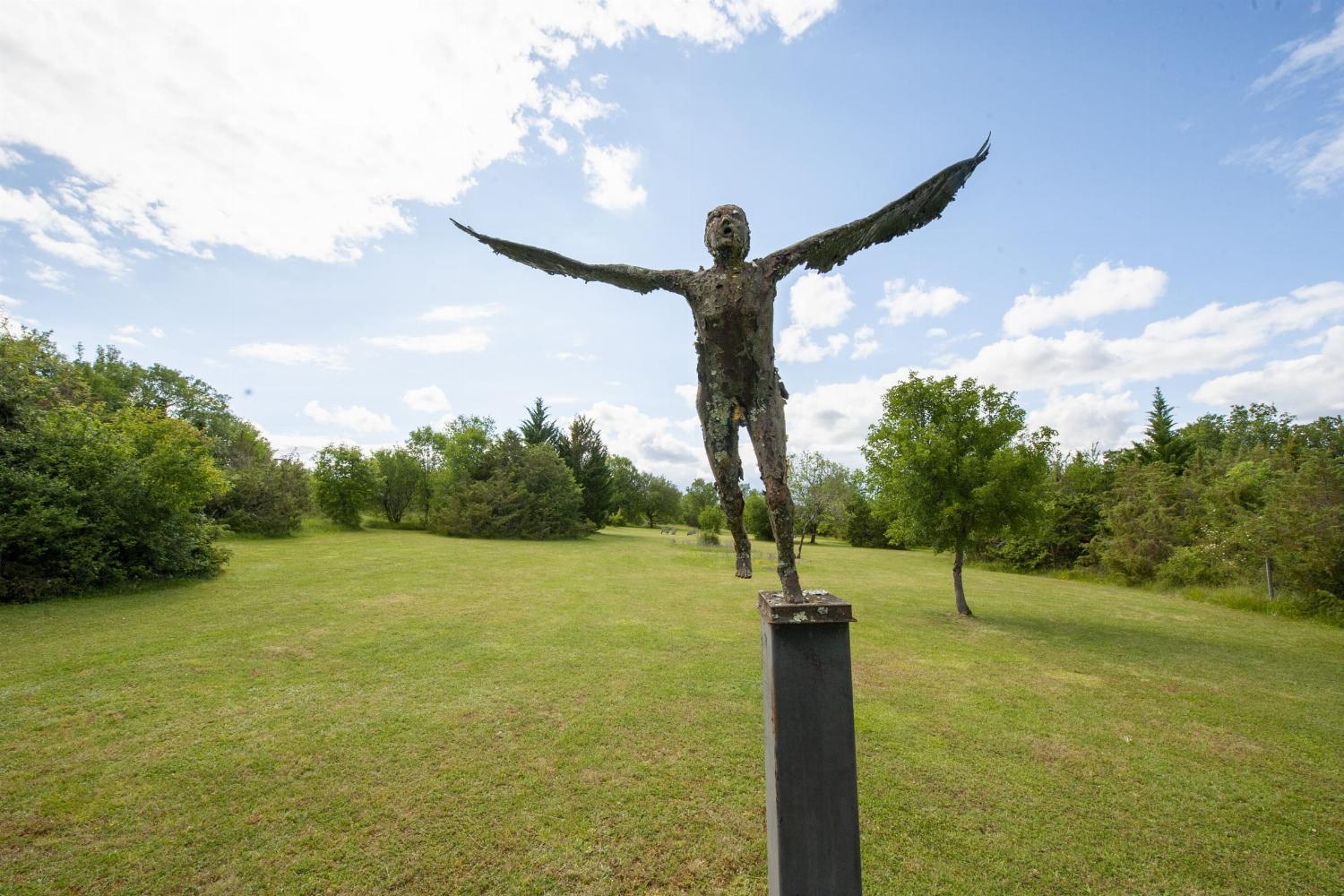 Statue in garden