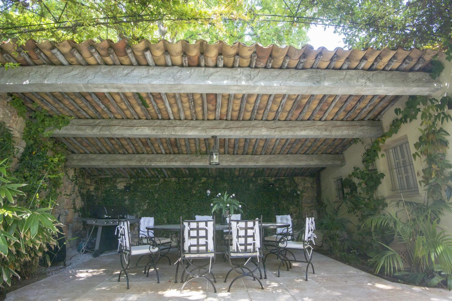 Shaded dining terrace