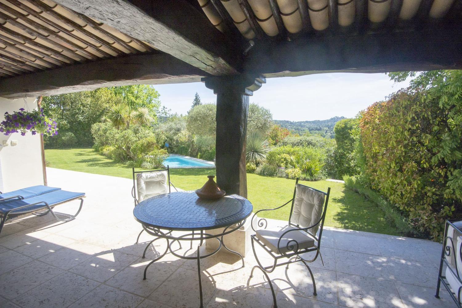 Shaded dining terrace