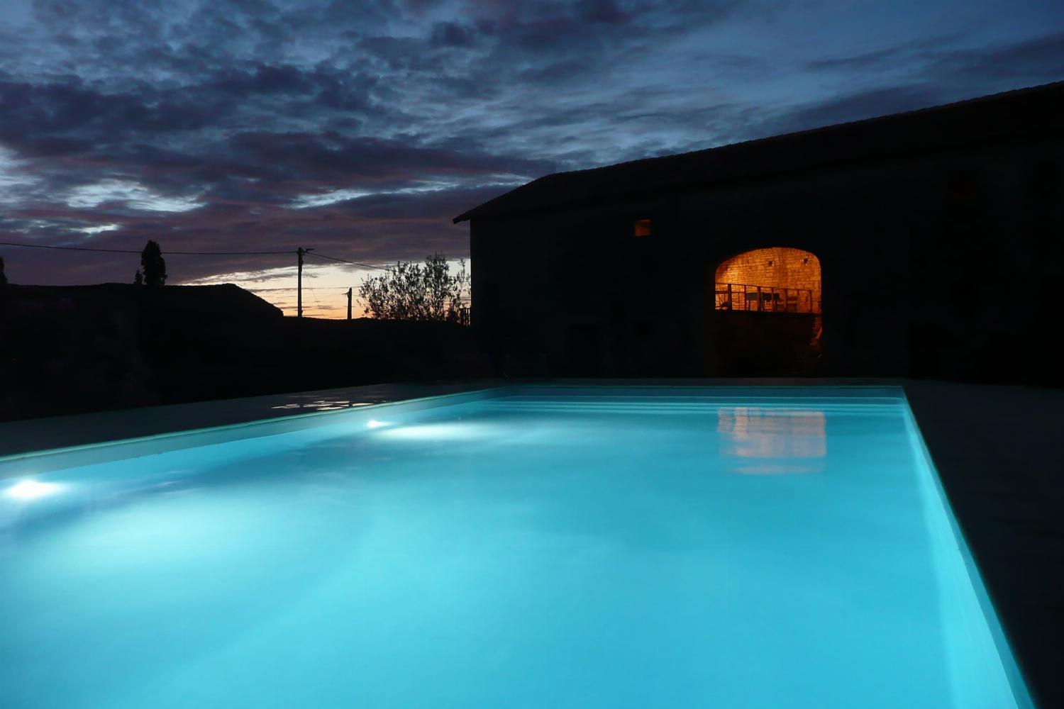 Private heated pool