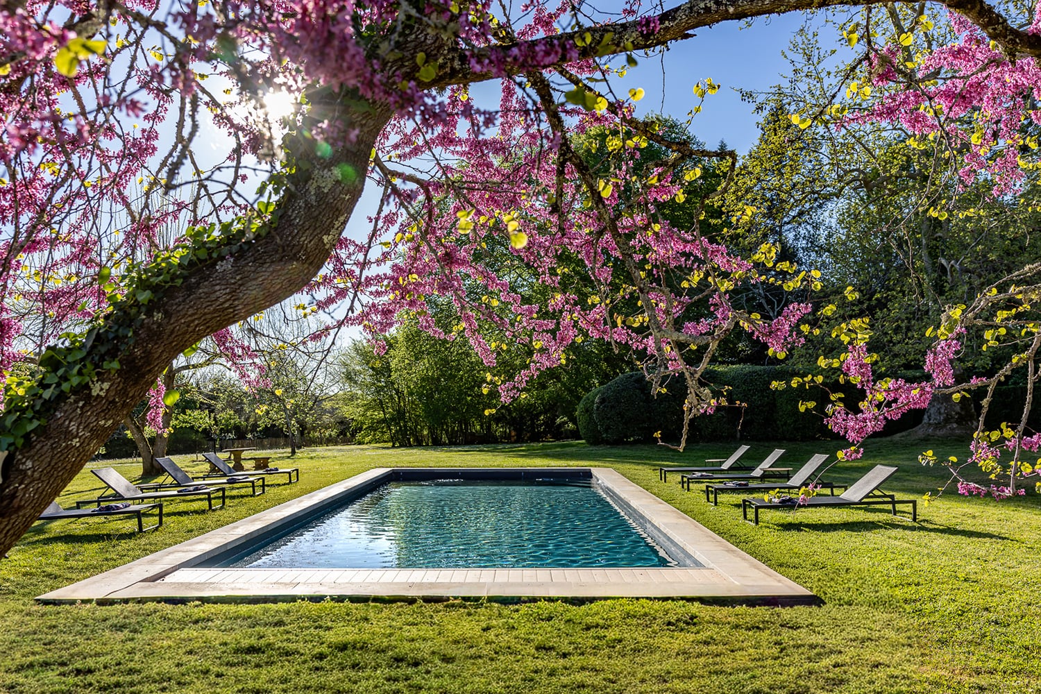 Private heated pool