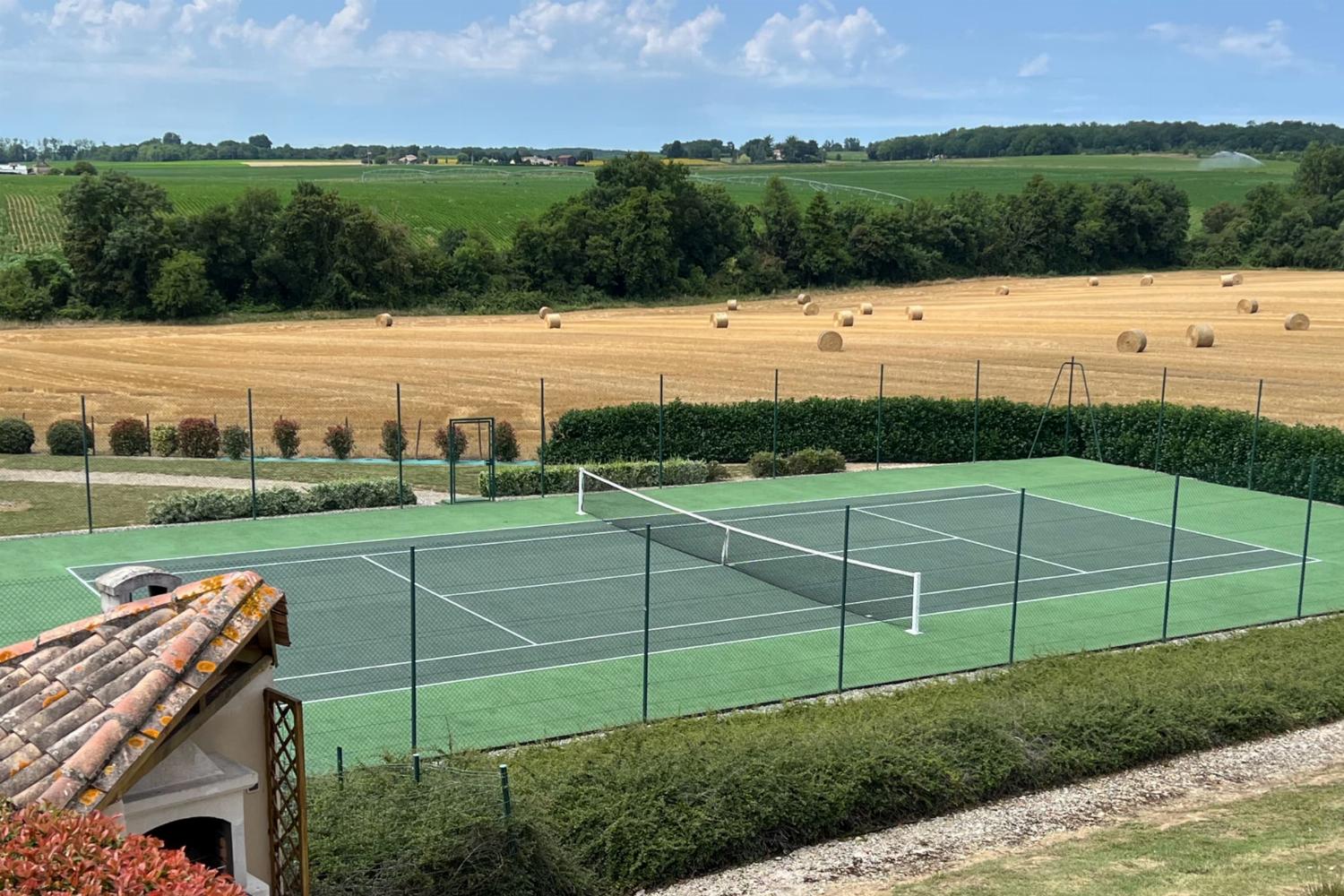 Private tennis court