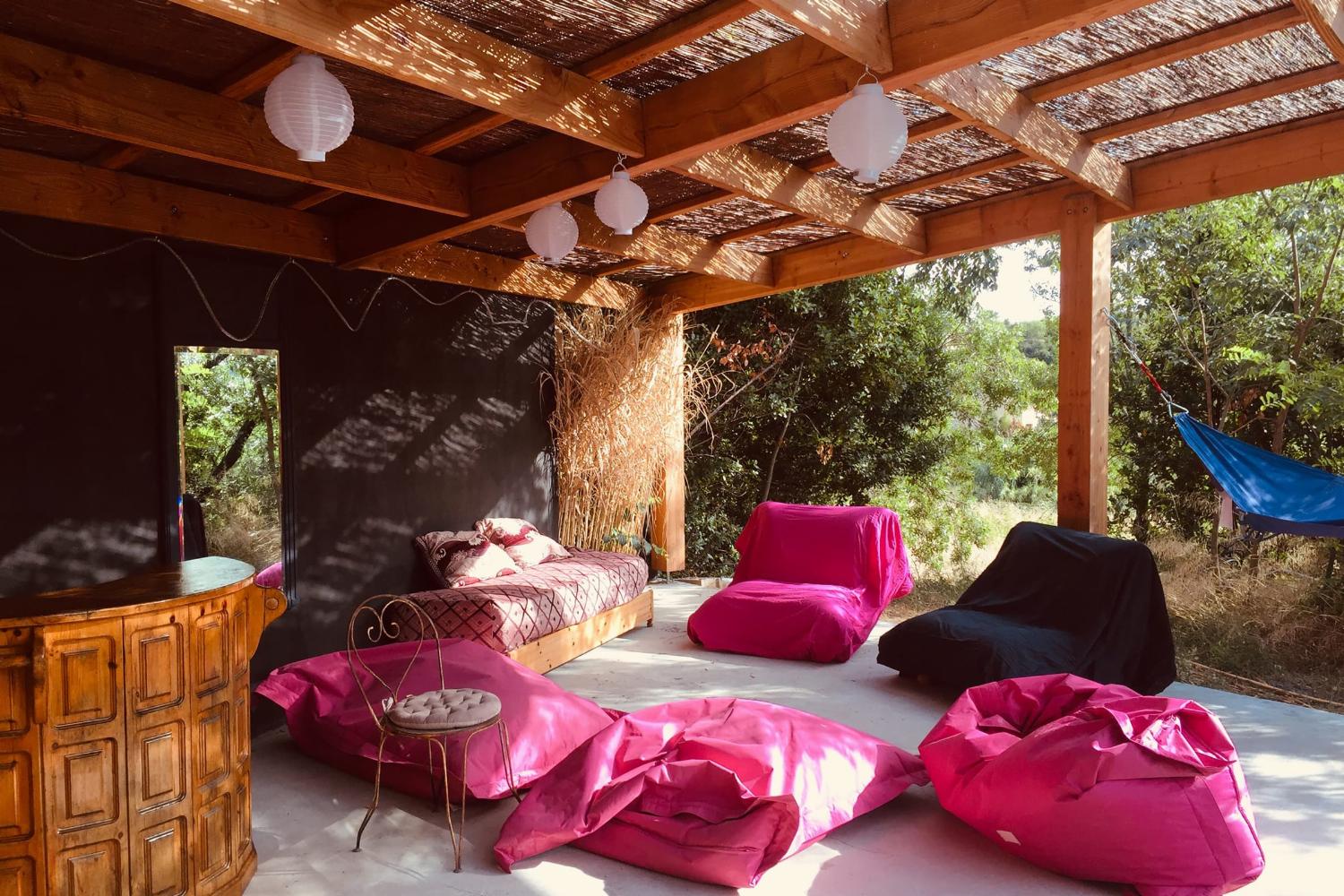 Shaded terrace