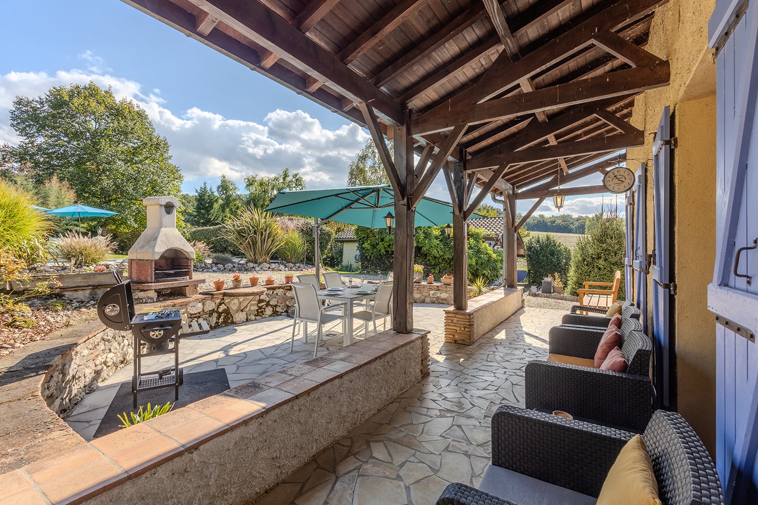 Shaded terrace