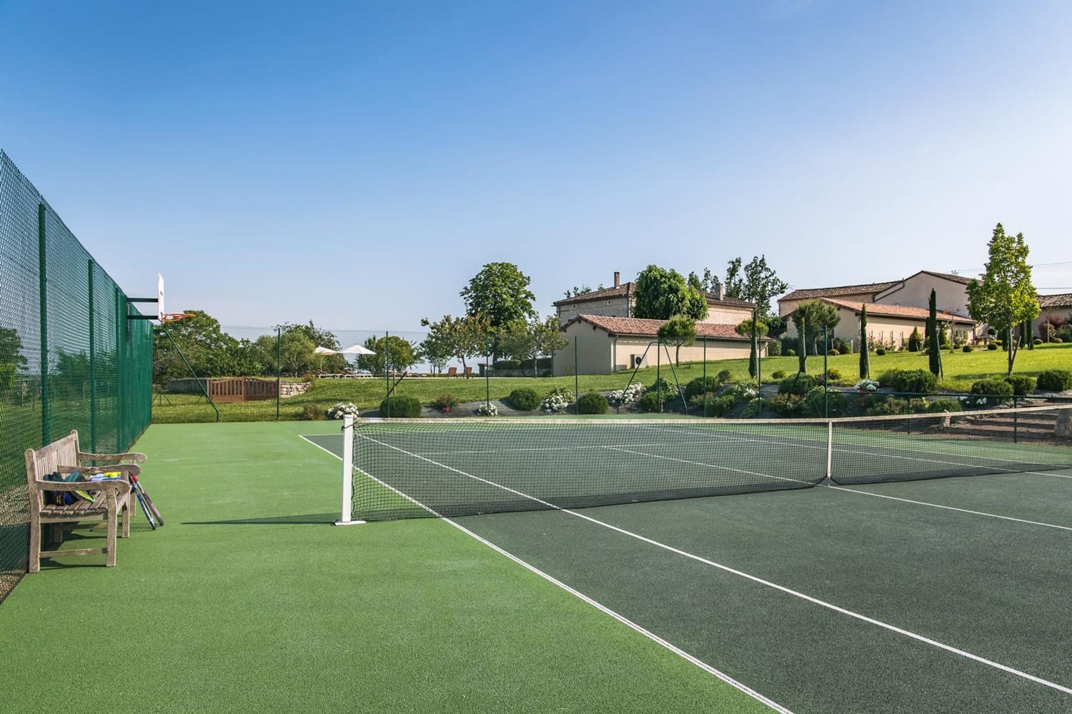 Private tennis court