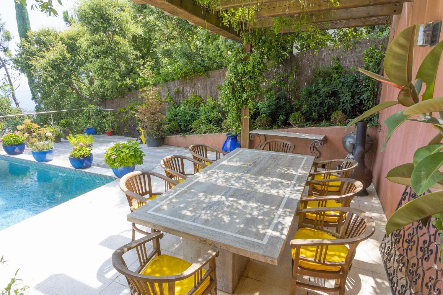 Shaded dining terrace