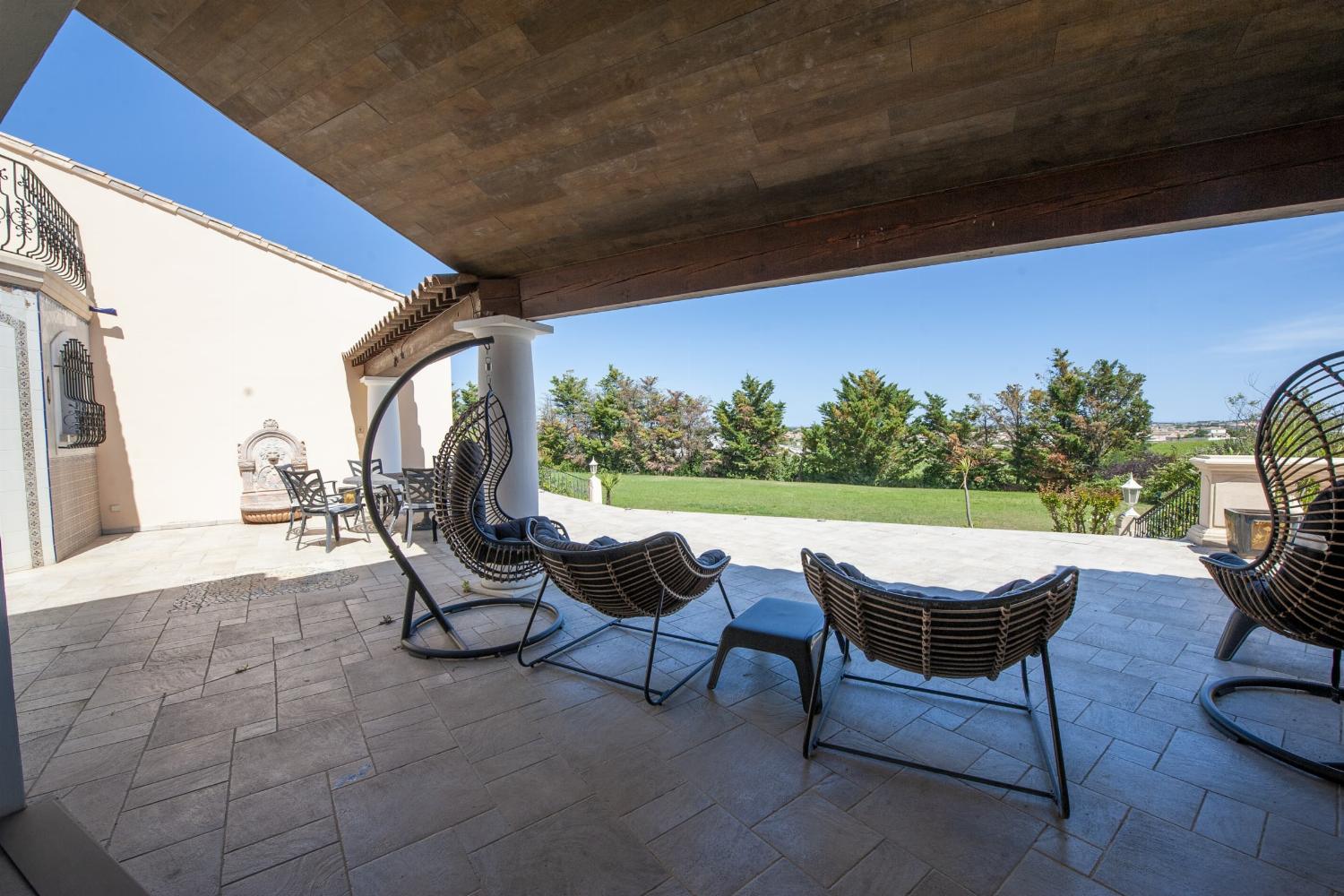 Shaded terrace