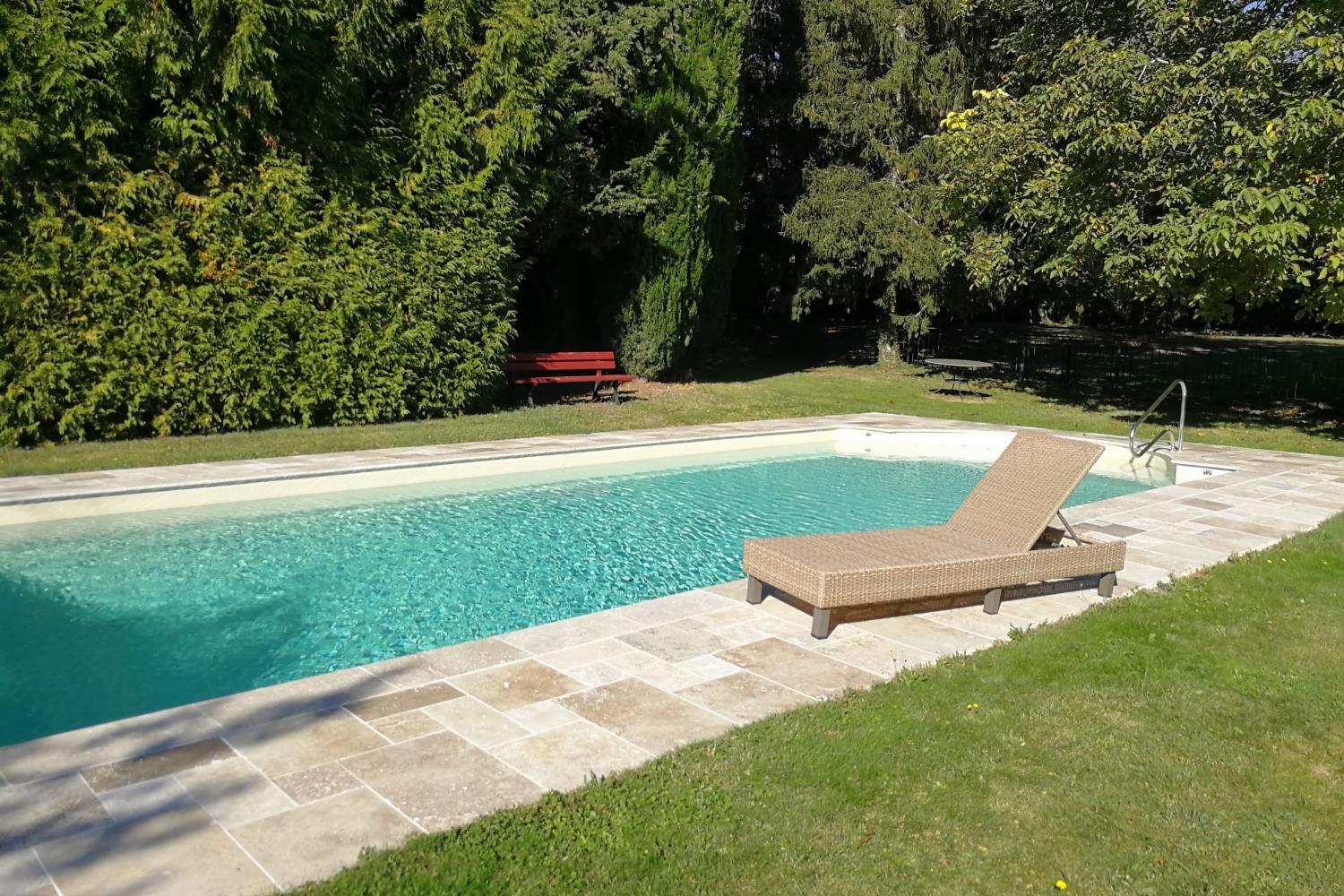 Private heated pool with terrace