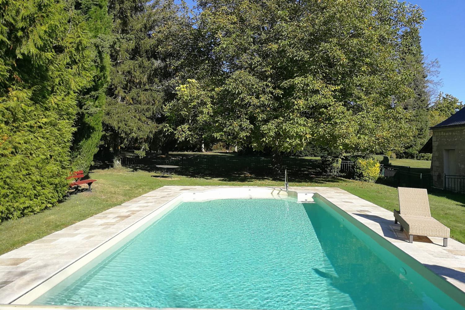 Private heated pool with terrace