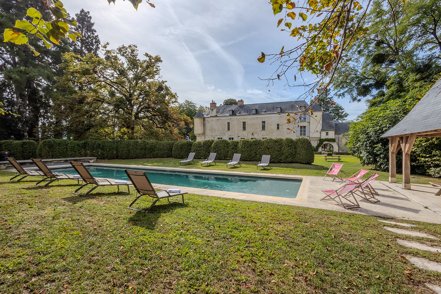 Holiday chateau in Centre-Val de Loire with private heated pool