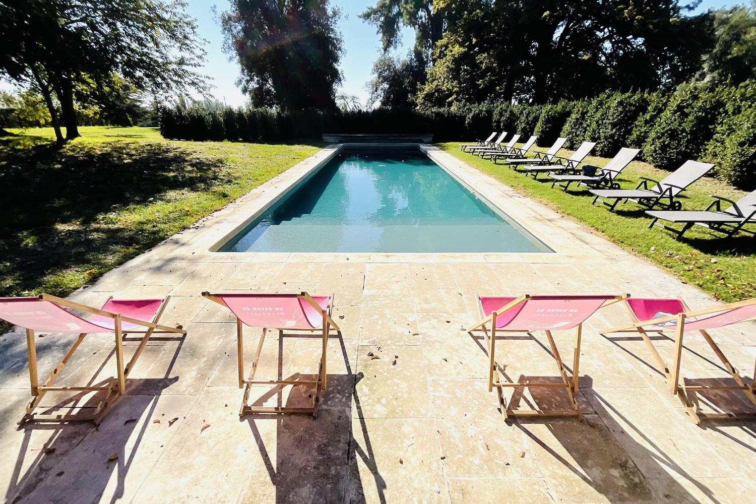 Private heated pool