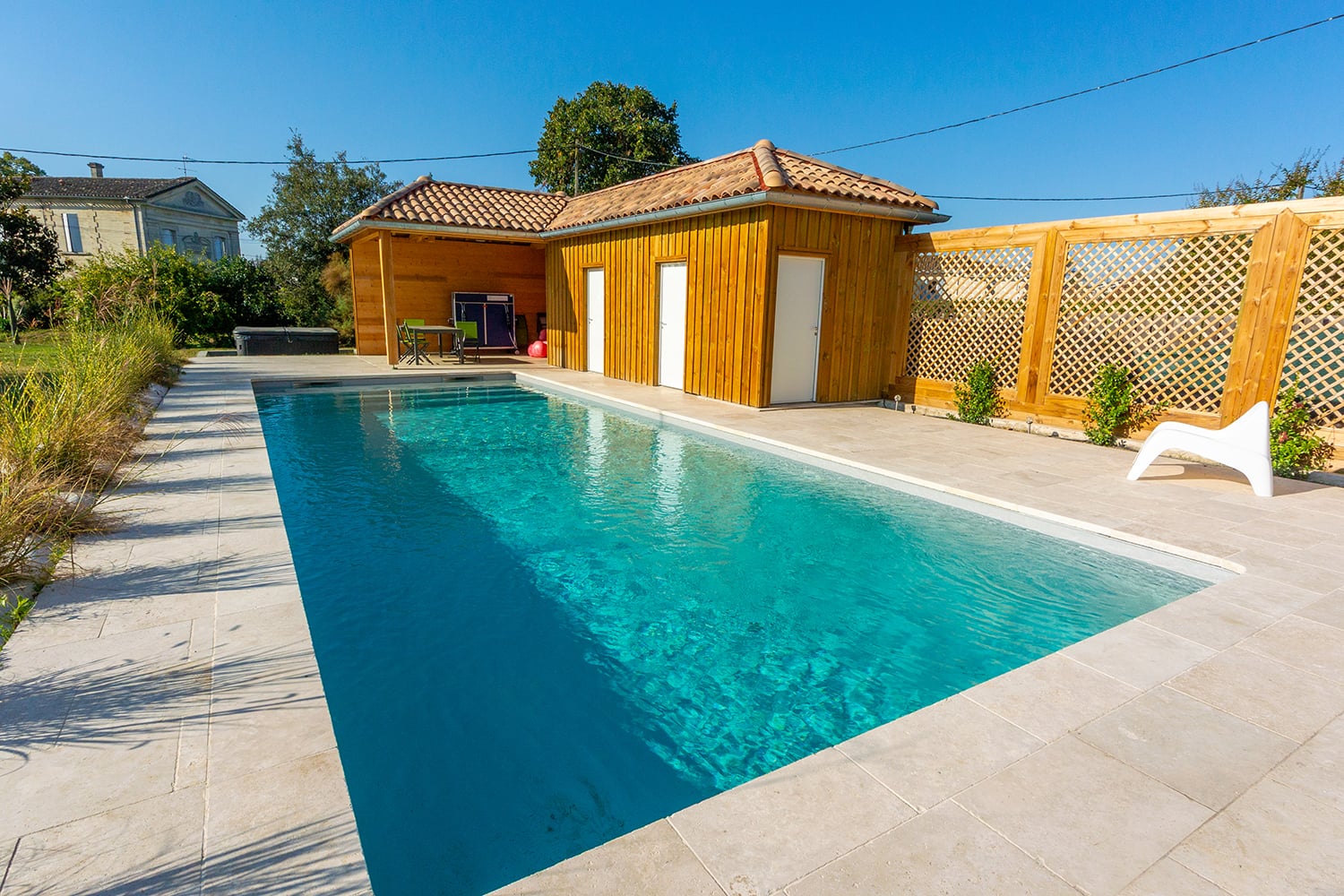 Private heated pool
