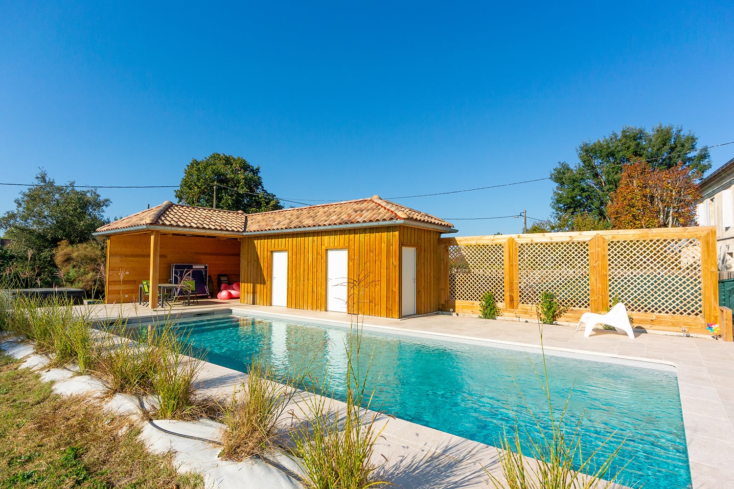 Private heated pool